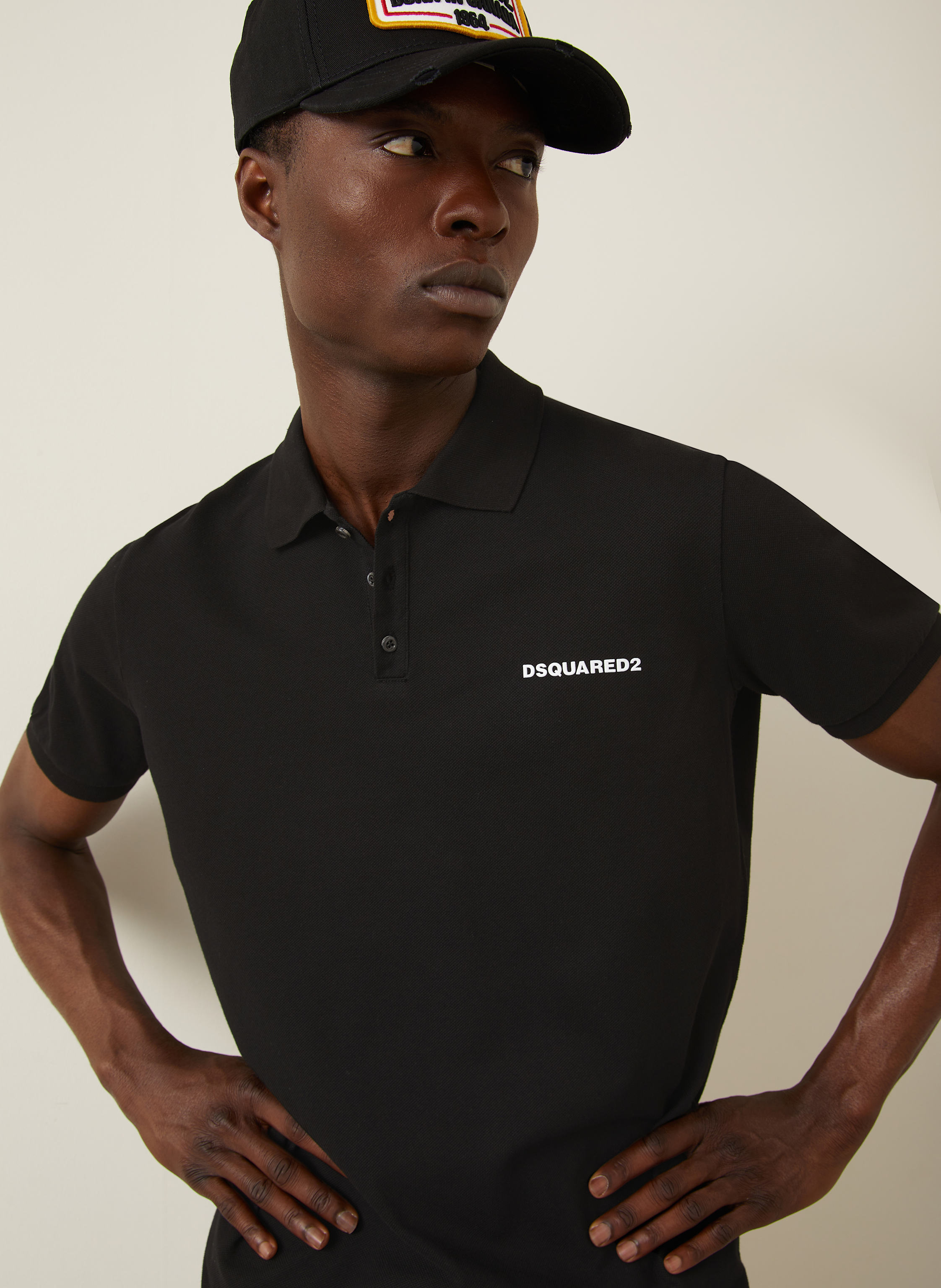 Thumbnail - dsquared2 Piqué-Poloshirt schwarz
