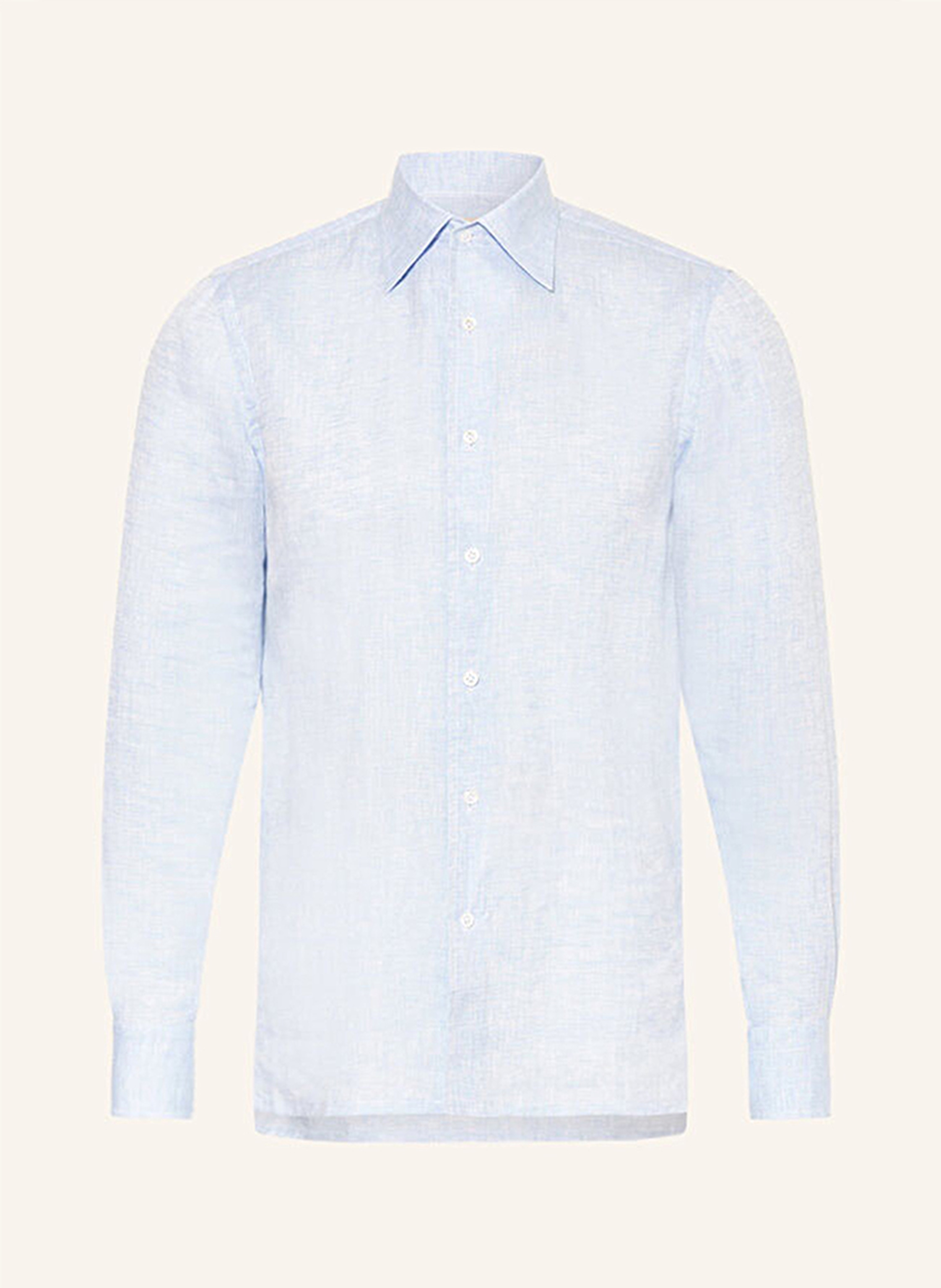 Fioroni Fioroni Leinenhemd Regular Fit blau in HELLBLAU