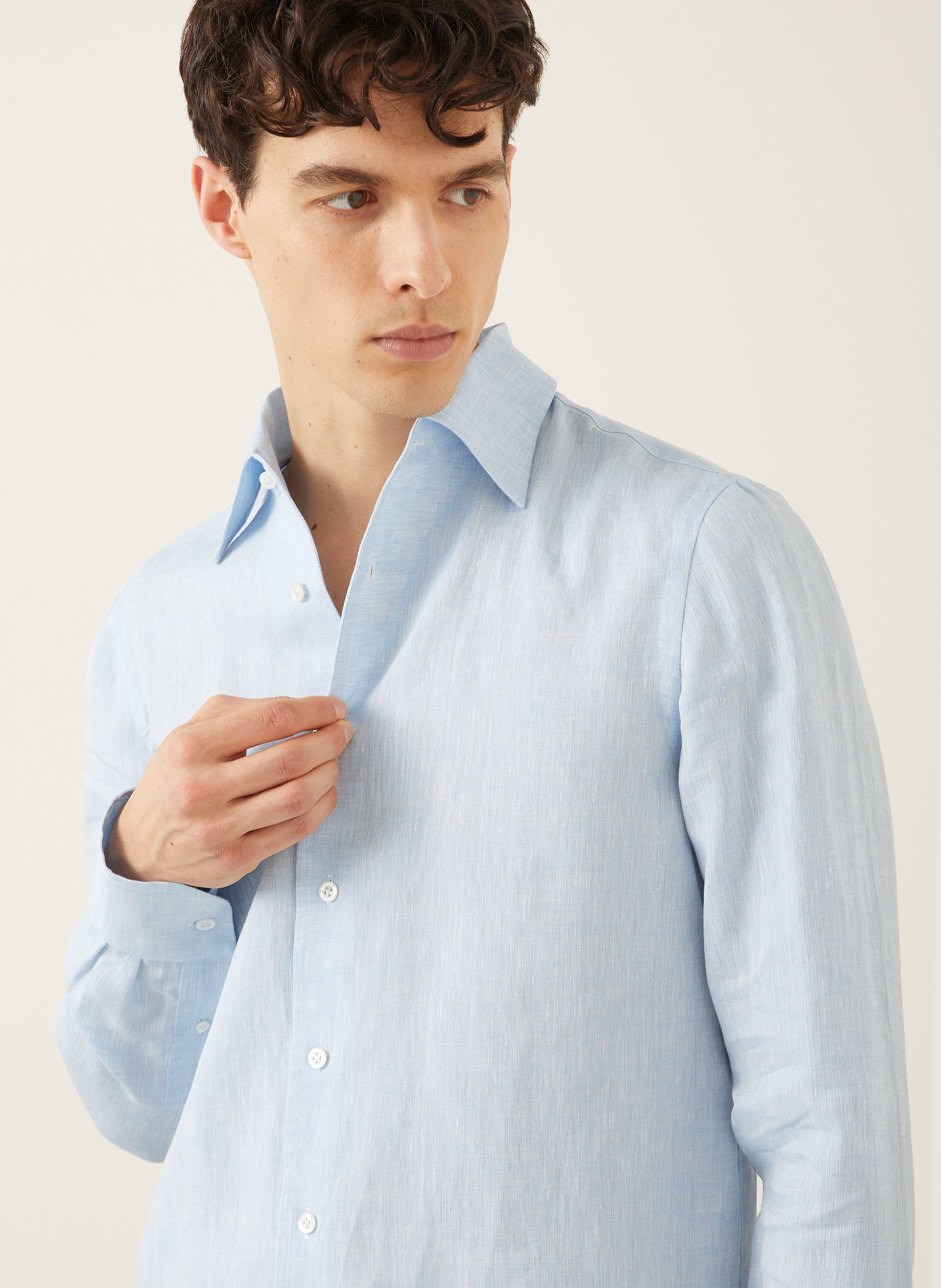 Thumbnail - Fioroni Leinenhemd Regular Fit blau