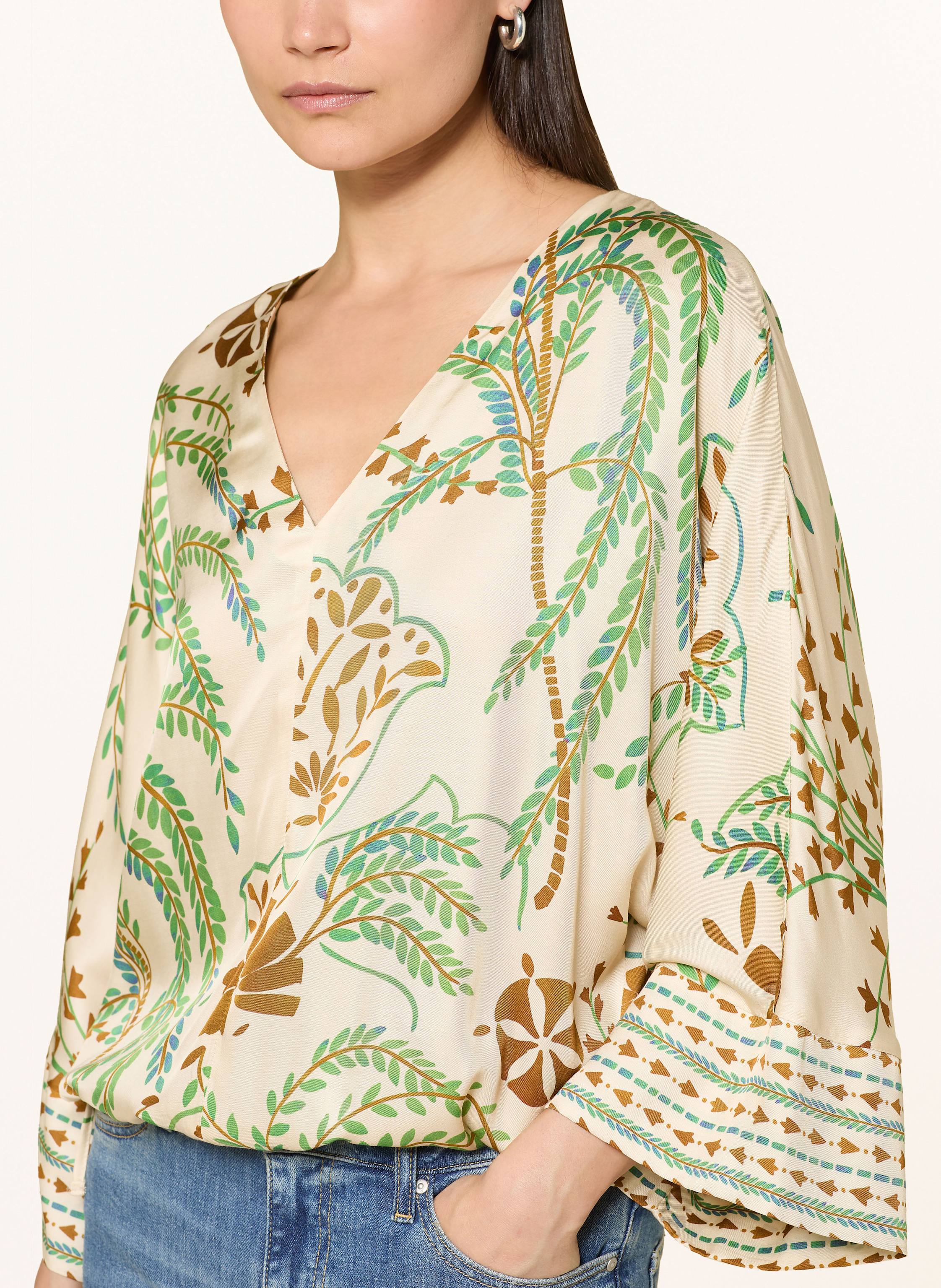 Thumbnail - Riani Blusenshirt Aus Satin Mit 3/4-Arm beige