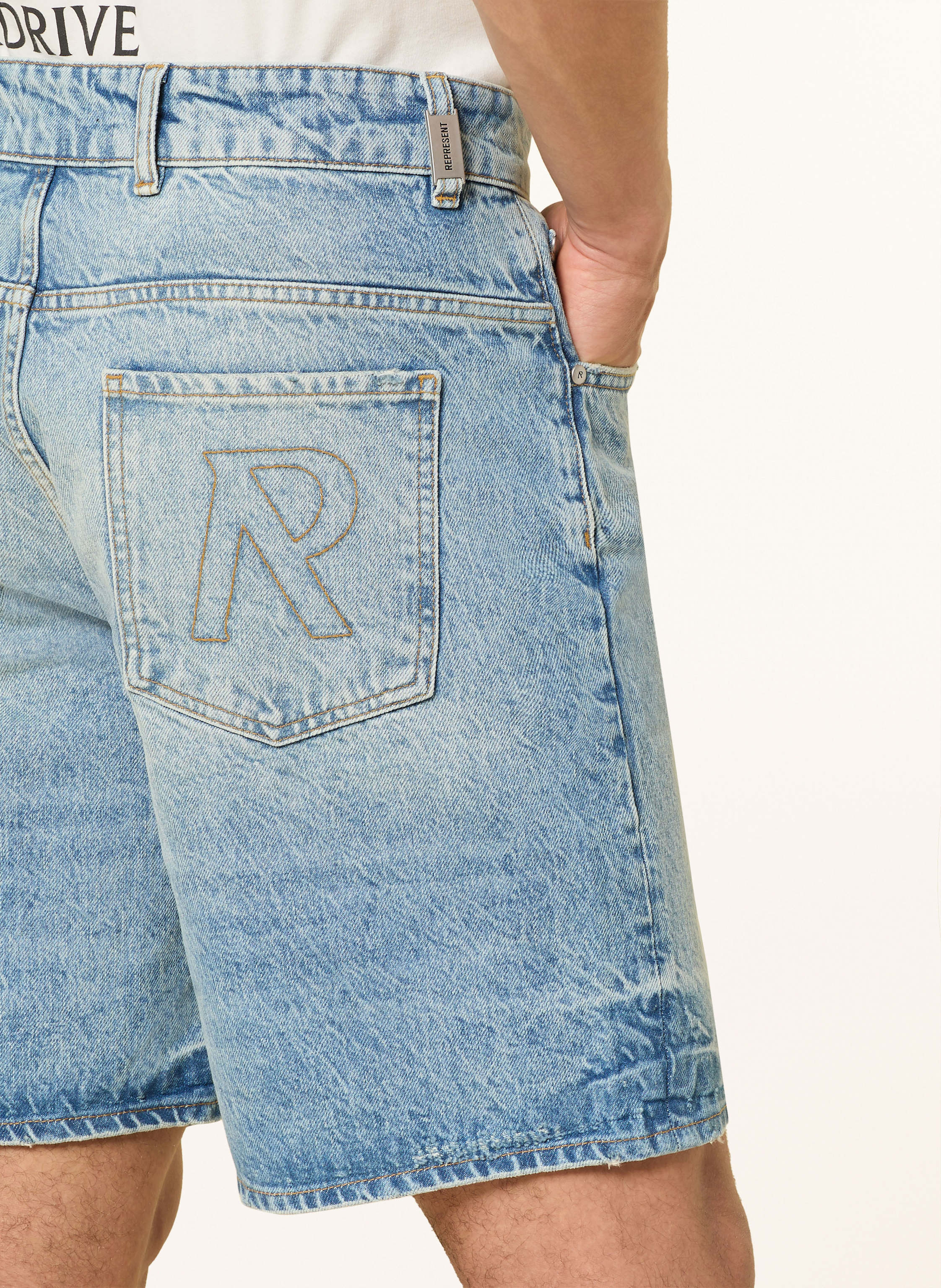 Thumbnail - Represent Jeansshorts Wide Fit blau