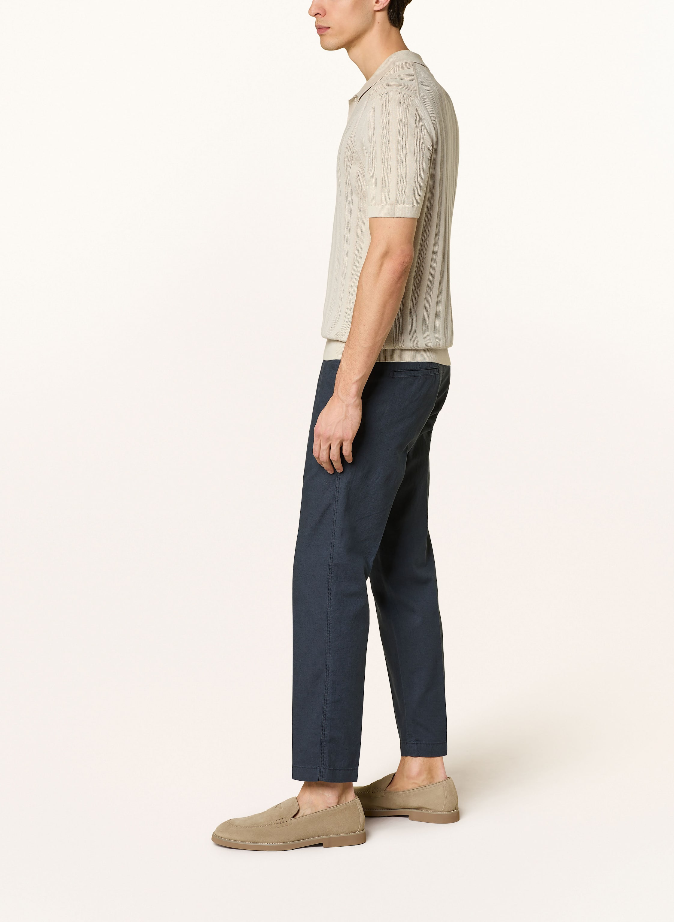 Thumbnail - Cinque Chino Cijuli-O Modern Fit Mit Leinen blau