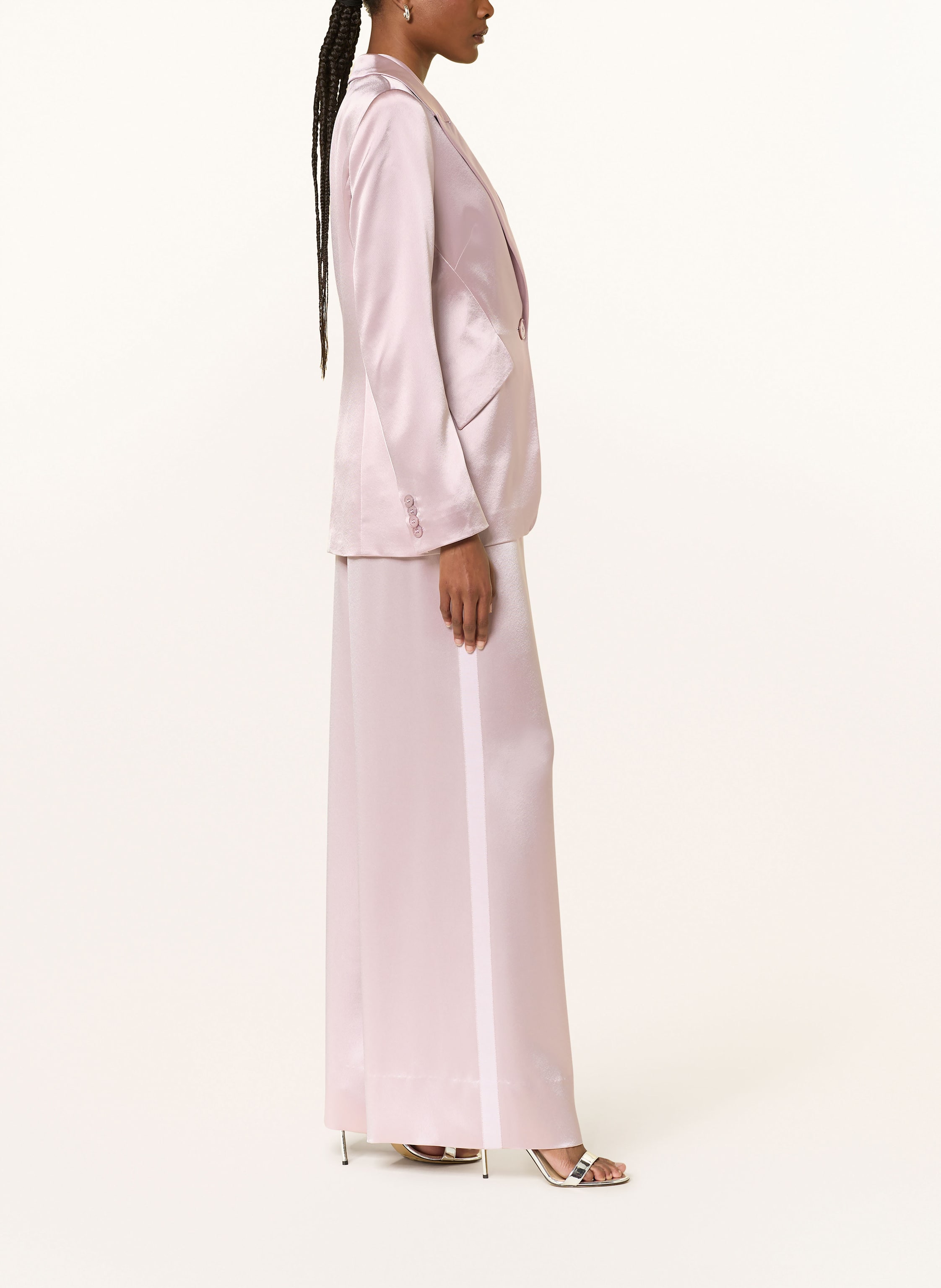 Thumbnail - Talbot Runhof Marlenehose Aus Satin rosa