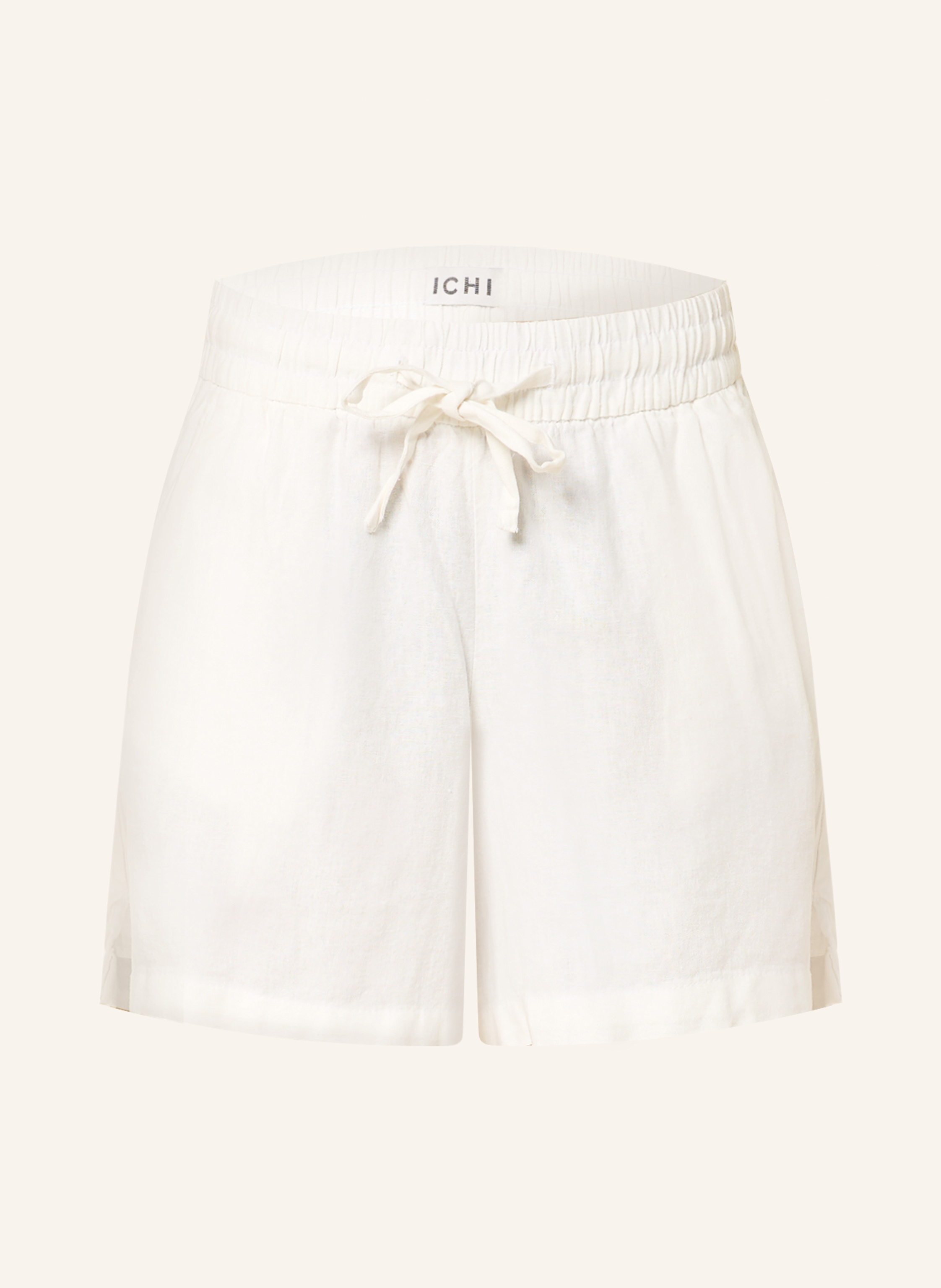 ICHI Damen Shorts 'Lisa' – Lässige Stoffhose, Regular Fit, Mit Allover-Print, Nachhaltige ECOVERO-Fasern