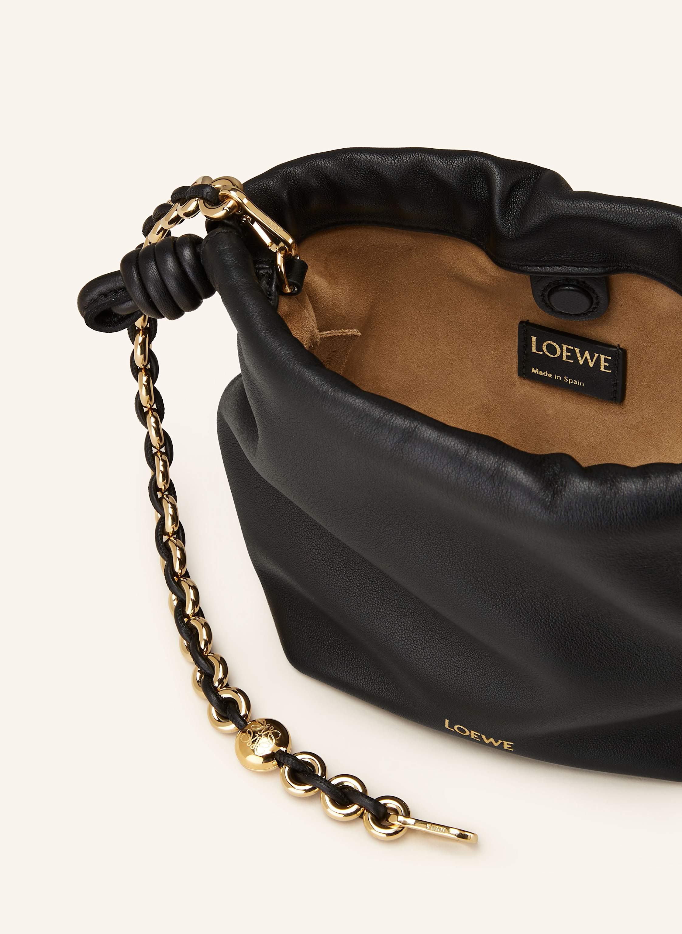 Thumbnail - Loewe Schultertasche Flamenco schwarz