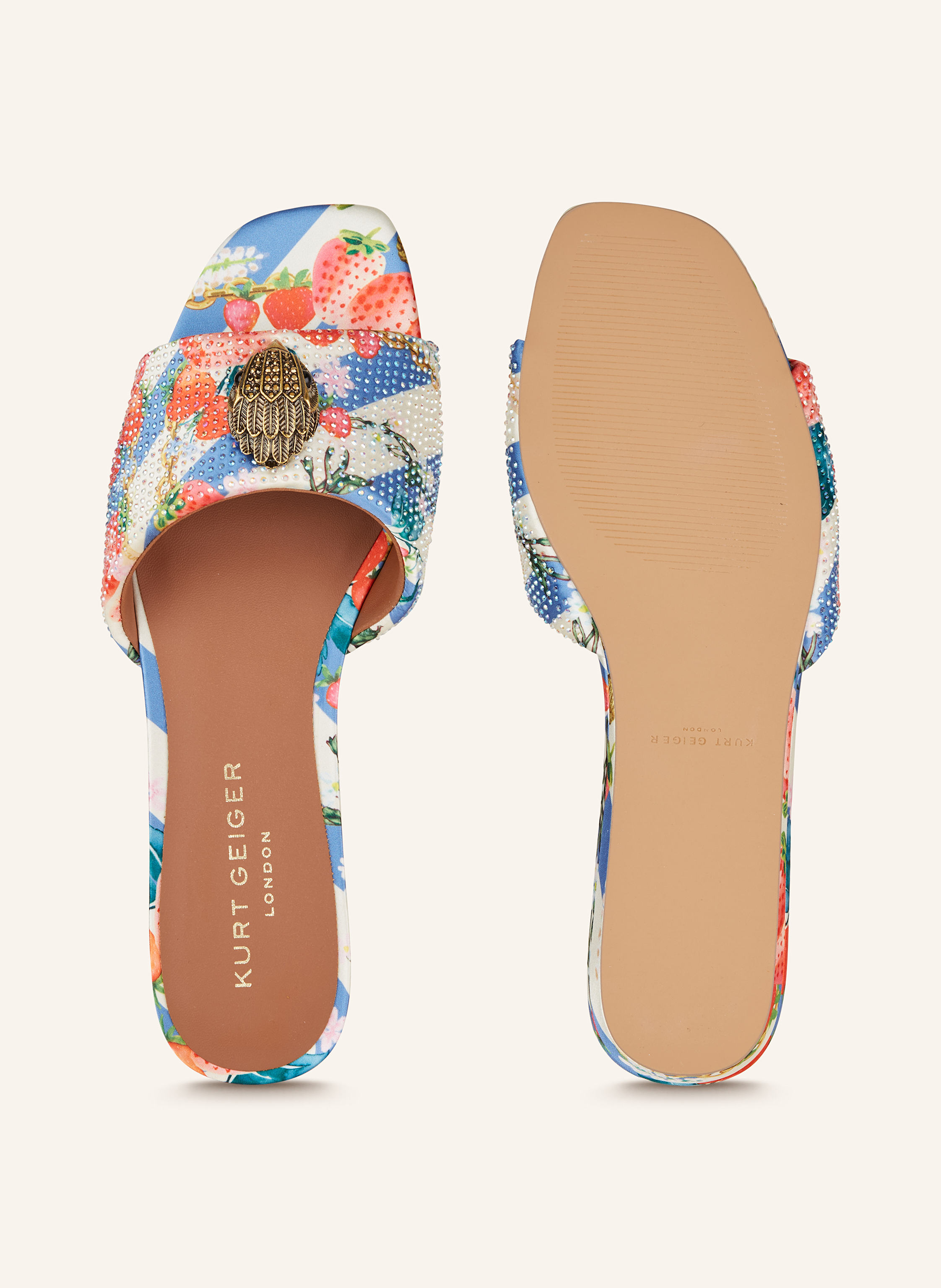 Thumbnail - Kurt Geiger Pantoletten Kensington Mit Schmucksteinen blau