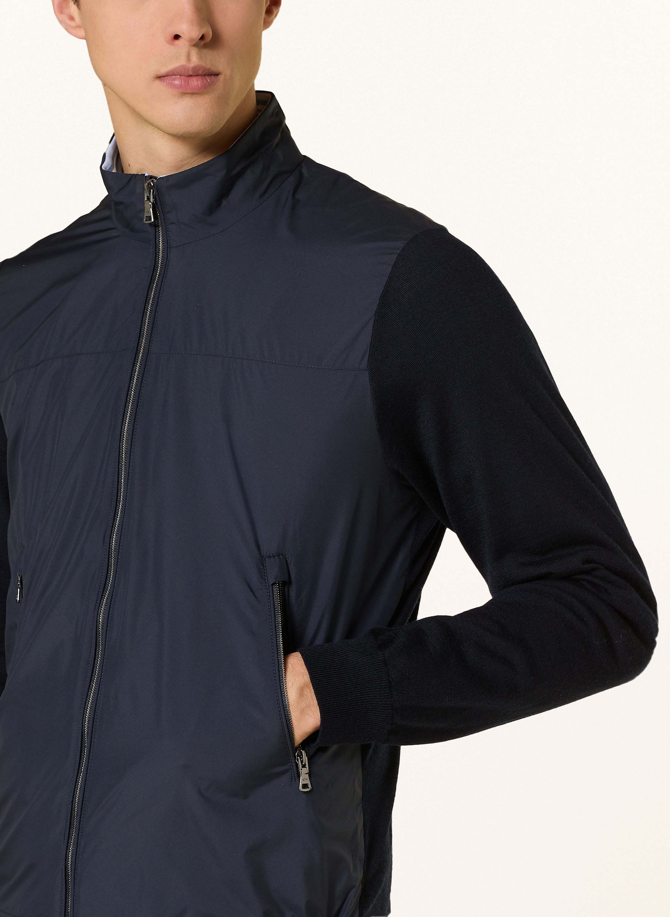 Thumbnail - Paul & Shark Jacke Im Materialmix blau
