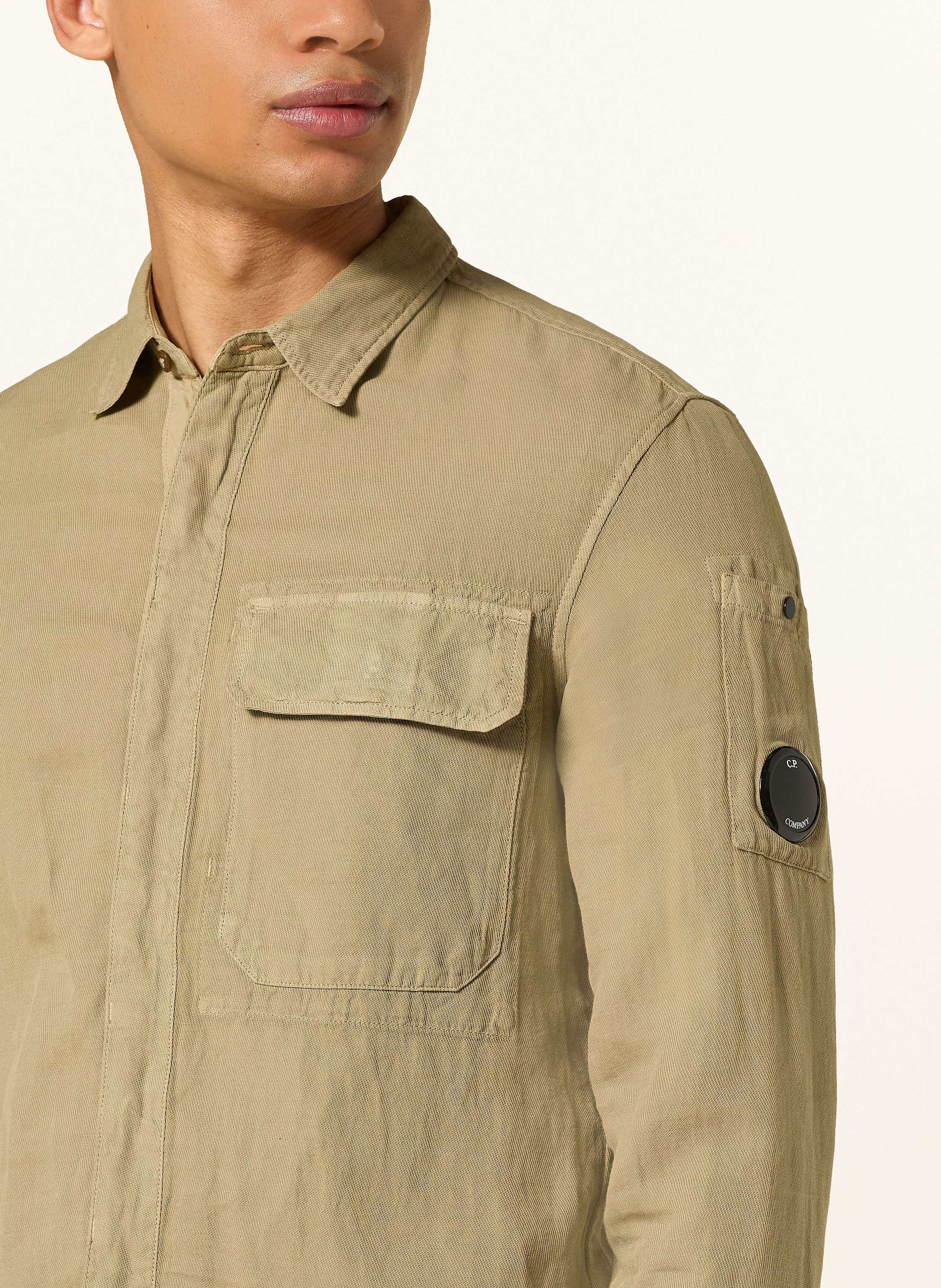 Thumbnail - C.P. Company Overjacket Lens Mit Leinen beige