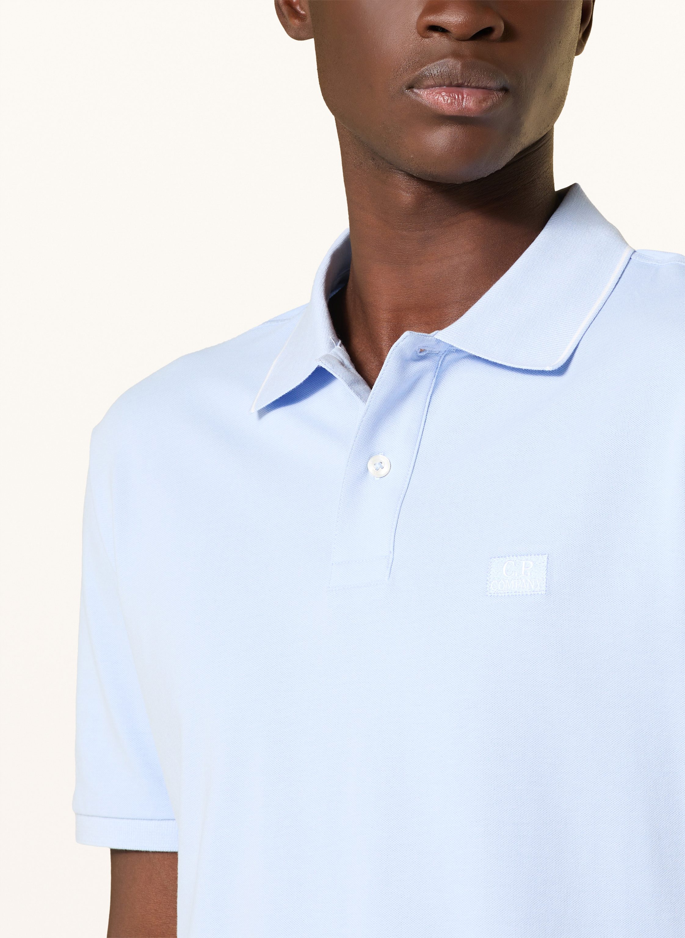 Thumbnail - C.P. Company Piqué-Poloshirt blau