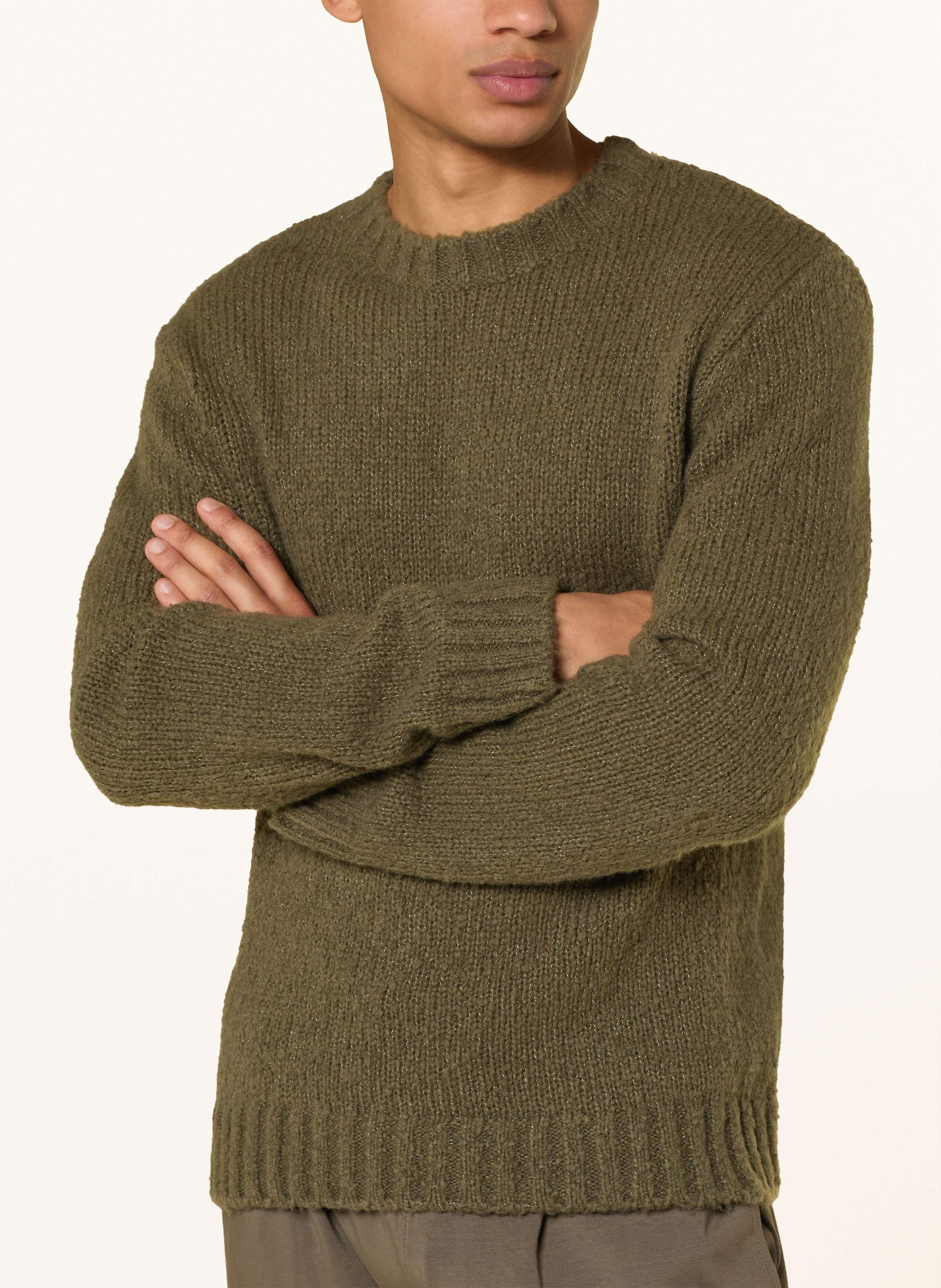Thumbnail - Juvia Pullover Robert Aus Merinowolle gruen
