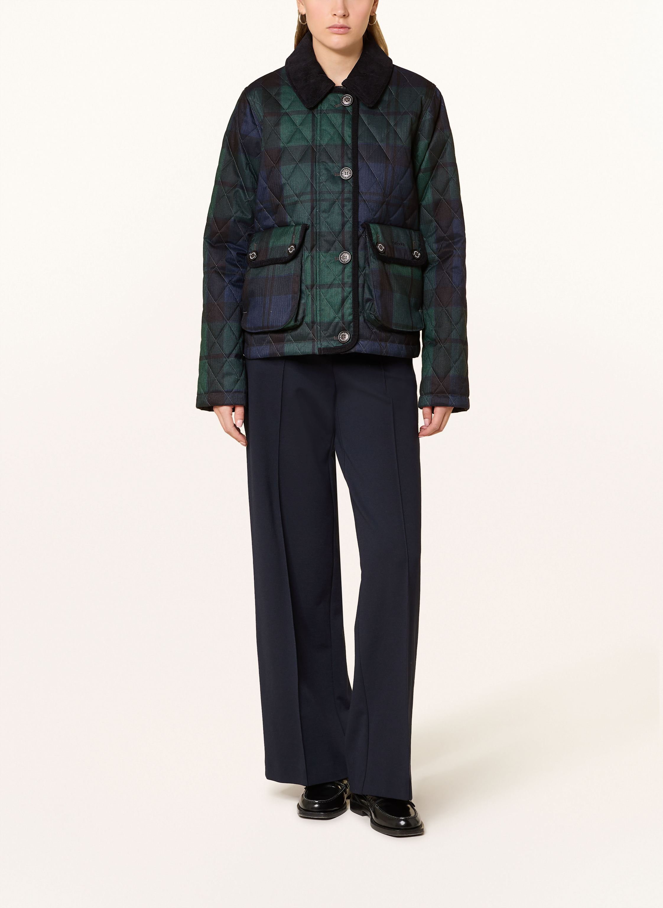 Thumbnail - Barbour Steppjacke Loudon blau
