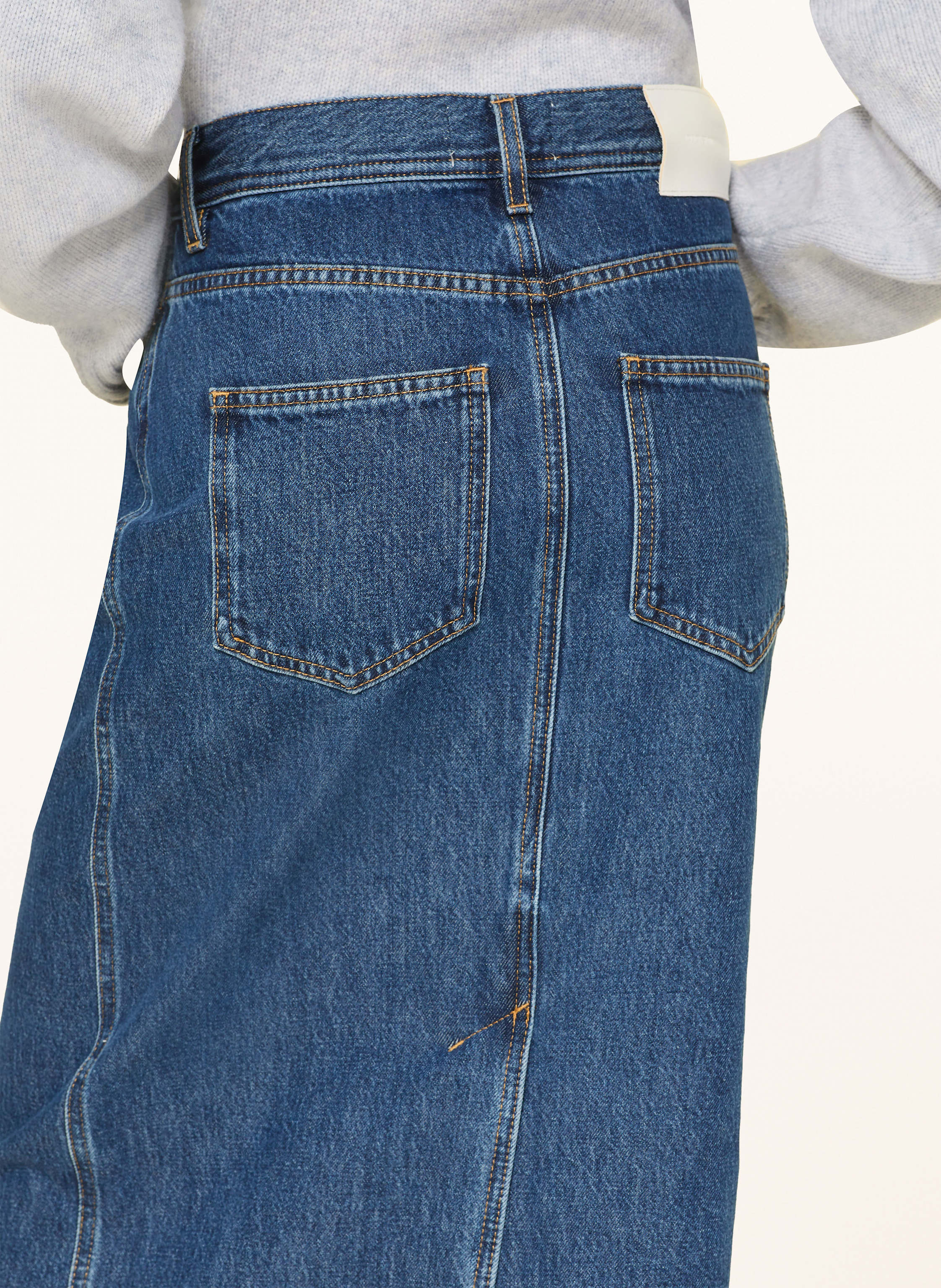 Thumbnail - Loulou Studio Jeansrock Rona blau
