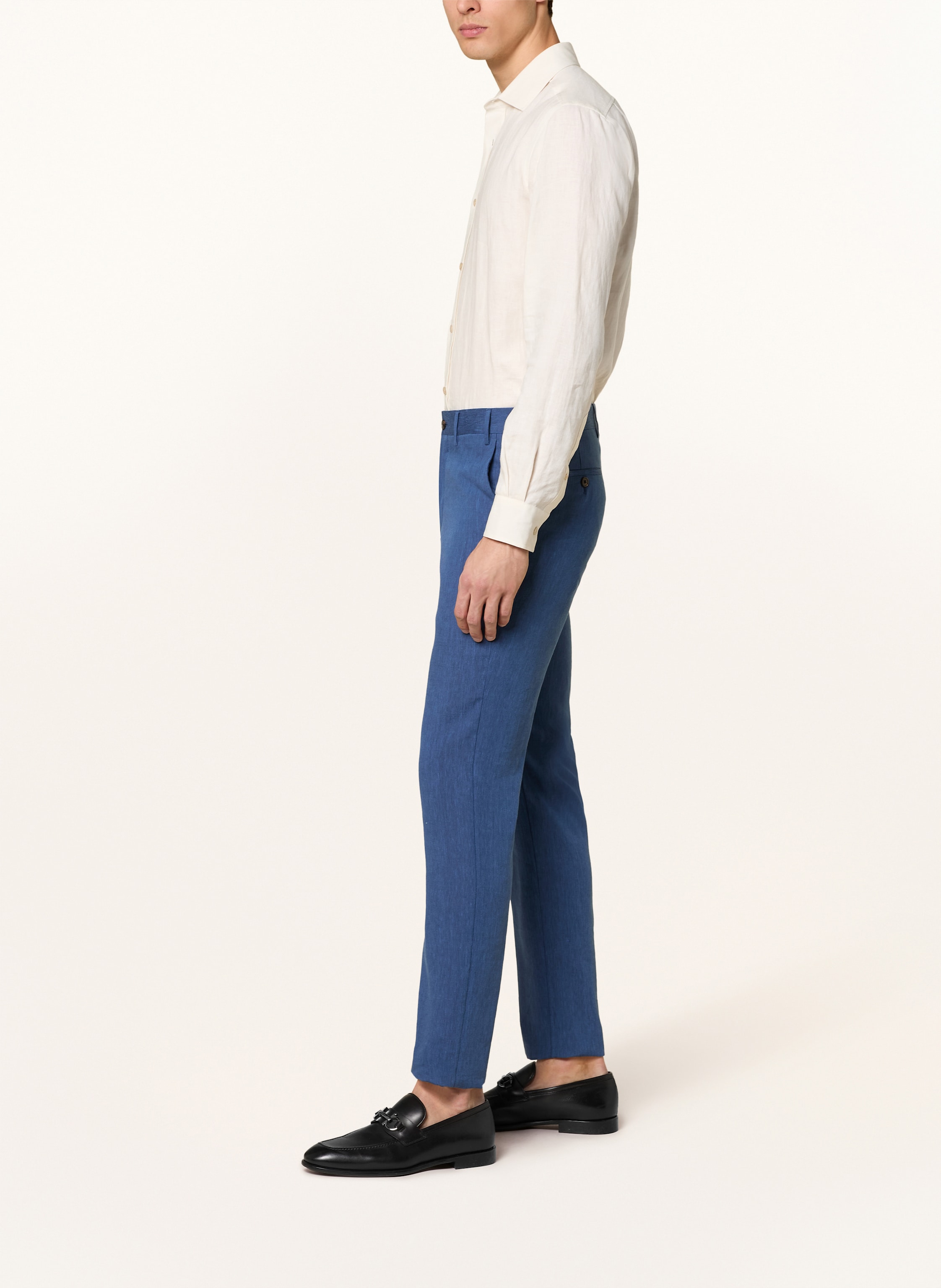 Thumbnail - Corneliani Anzughose Extra Slim Fit Mit Leinen blau
