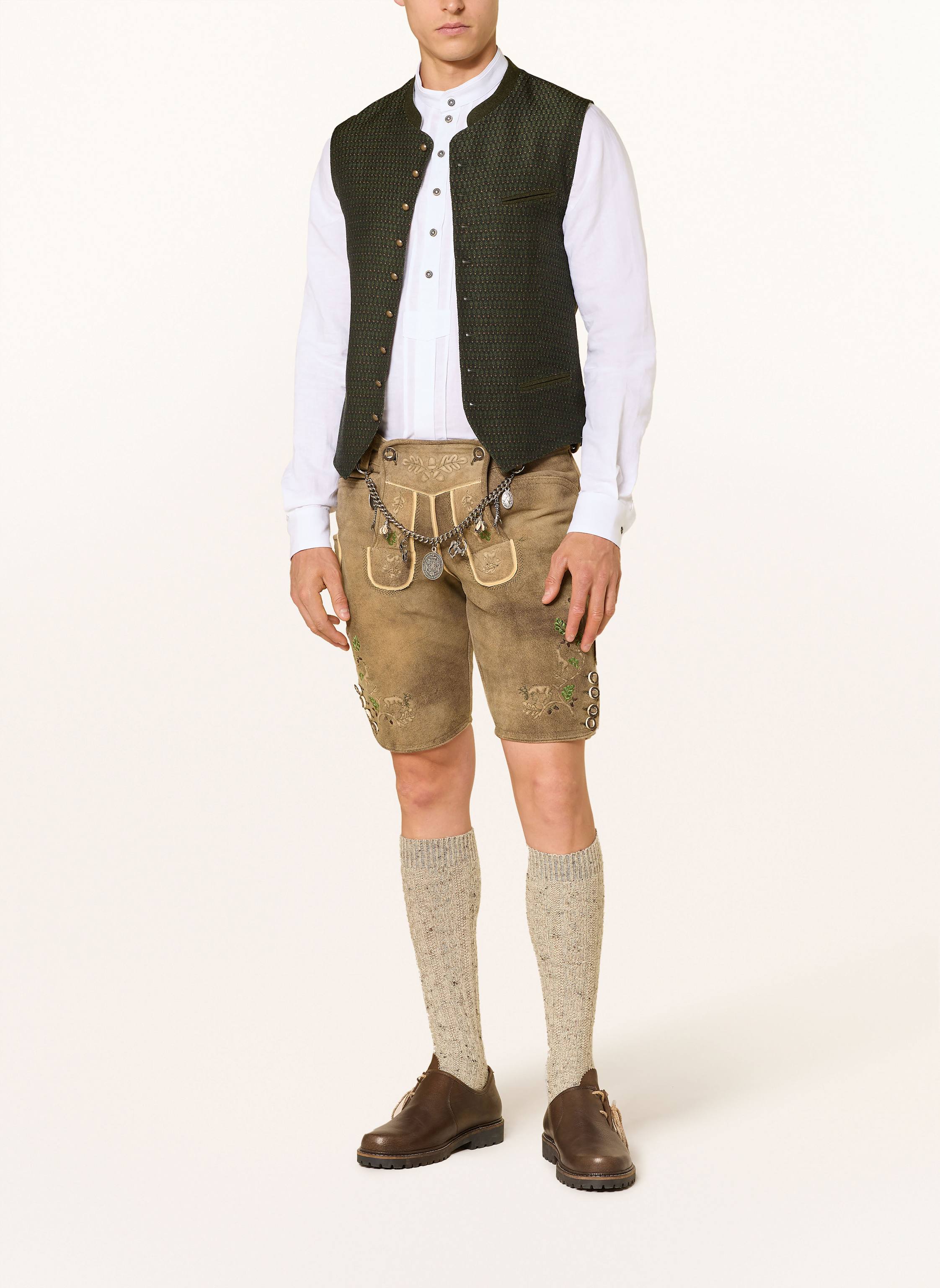 Thumbnail - Grasegger Trachtenhemd Kopeke Regular Fit Mit Leinen Und Stehkragen weiss