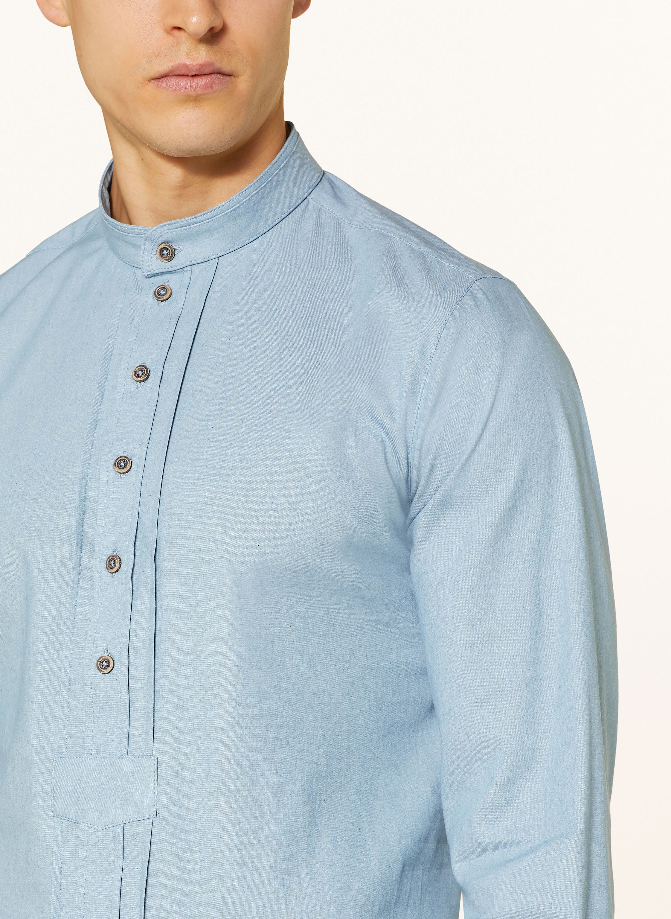 Thumbnail - Grasegger Trachtenhemd Kopeke Extra Slim Fit Mit Stehkragen blau
