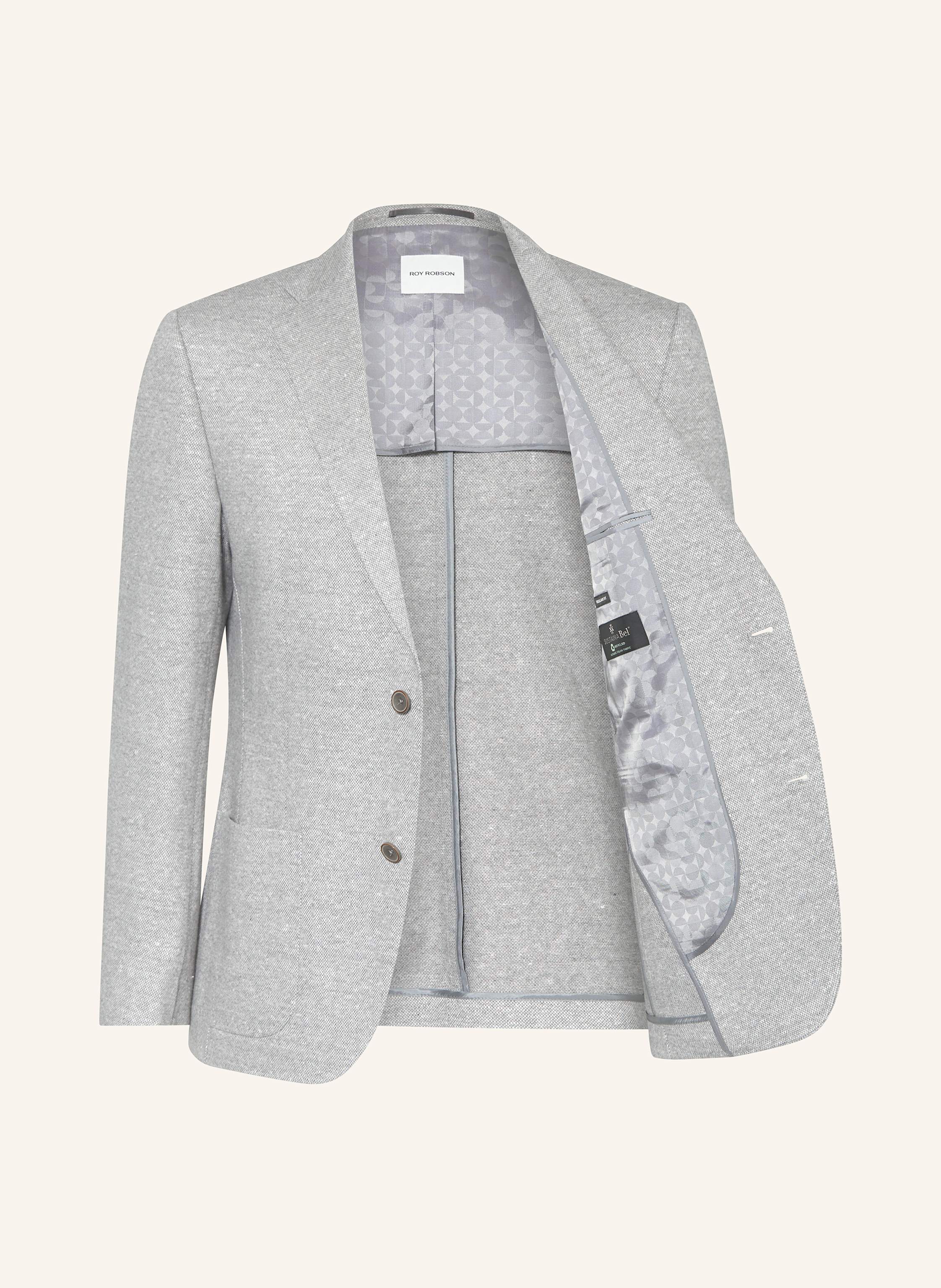 Thumbnail - Roy Robson Sakko Slim Fit Mit Leinen grau