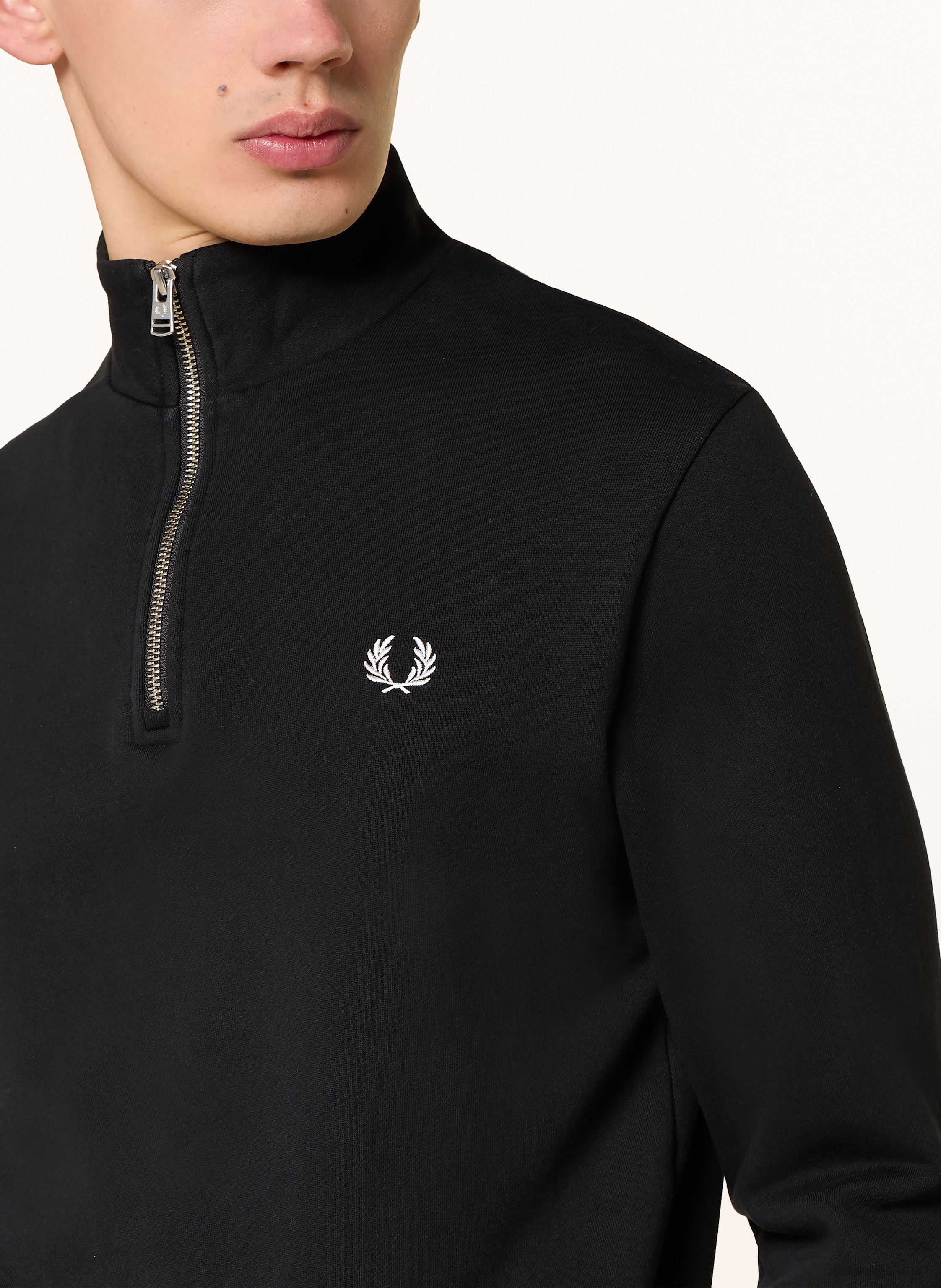 Thumbnail - Fred Perry Sweat-Troyer schwarz