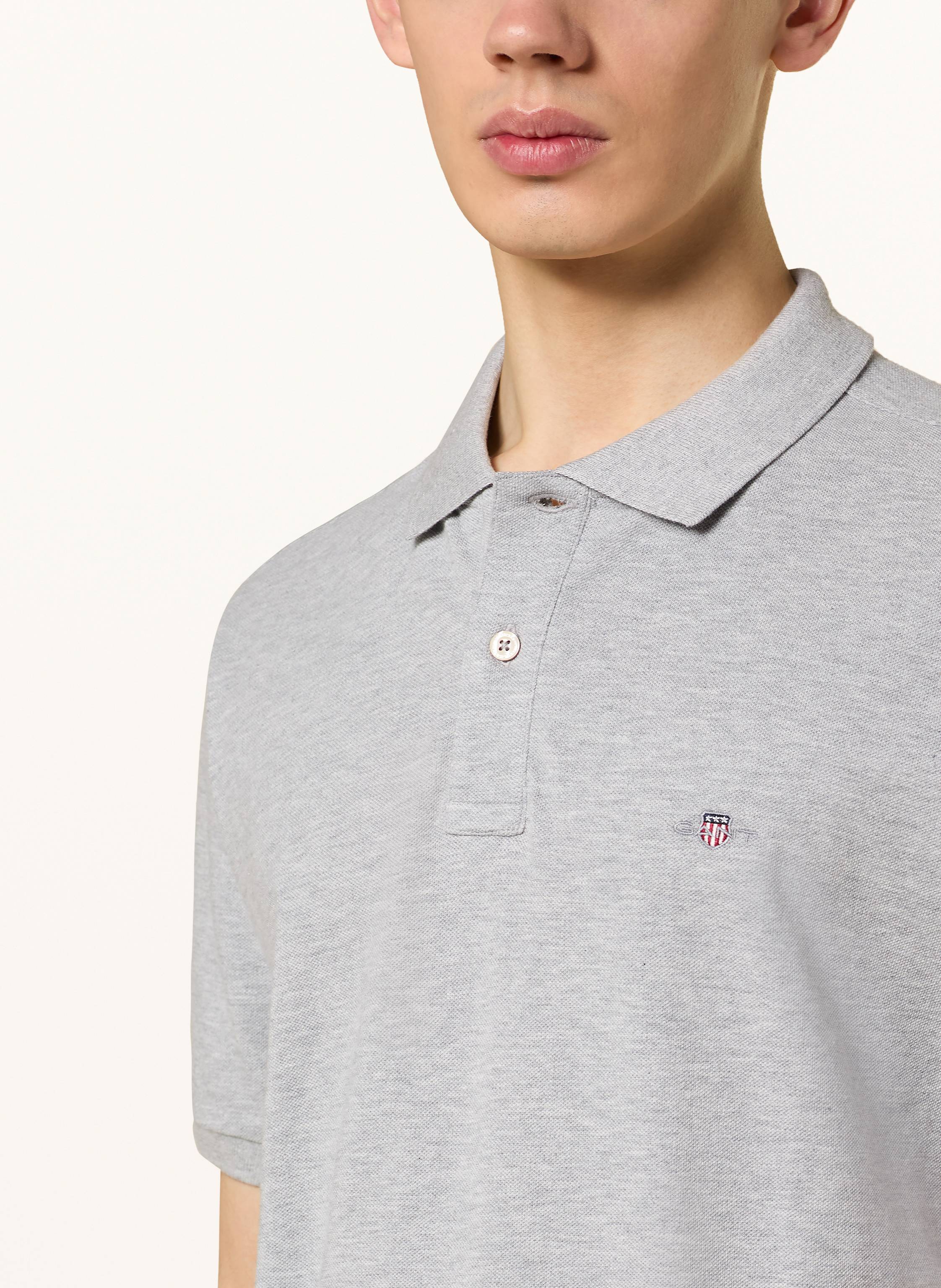 Thumbnail - Gant Piqué-Poloshirt grau