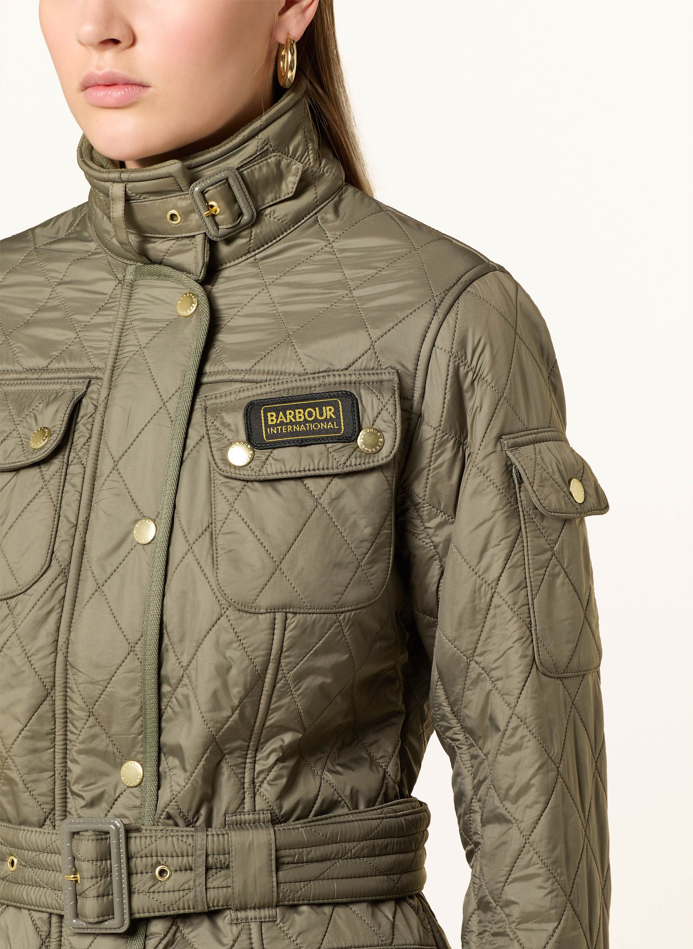 Thumbnail - Barbour International Steppjacke Polarquilt gruen
