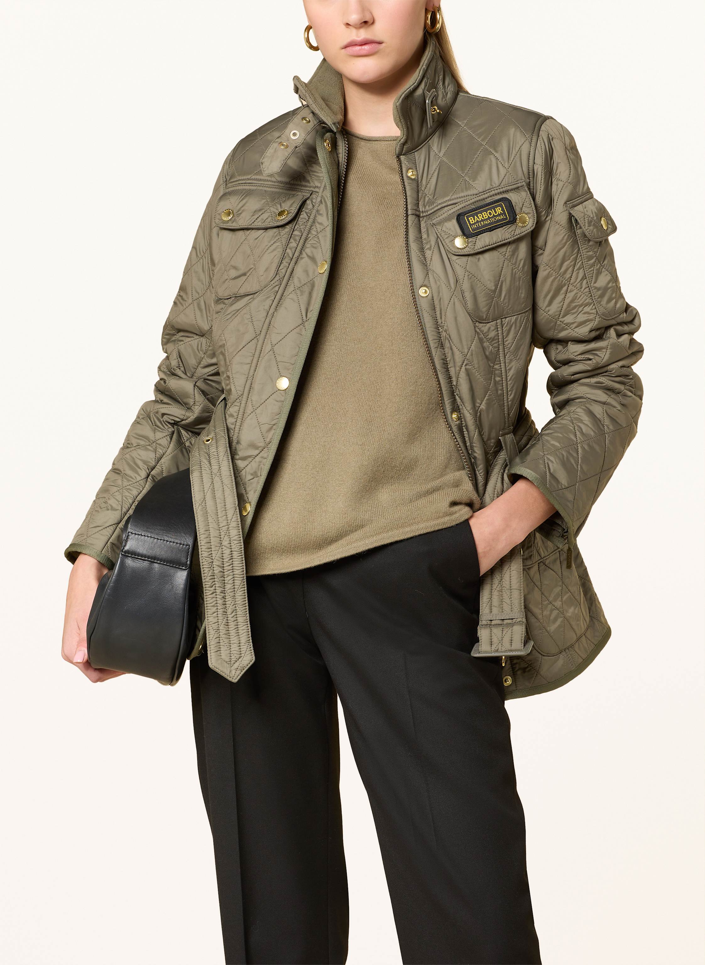 Thumbnail - Barbour International Steppjacke Polarquilt gruen