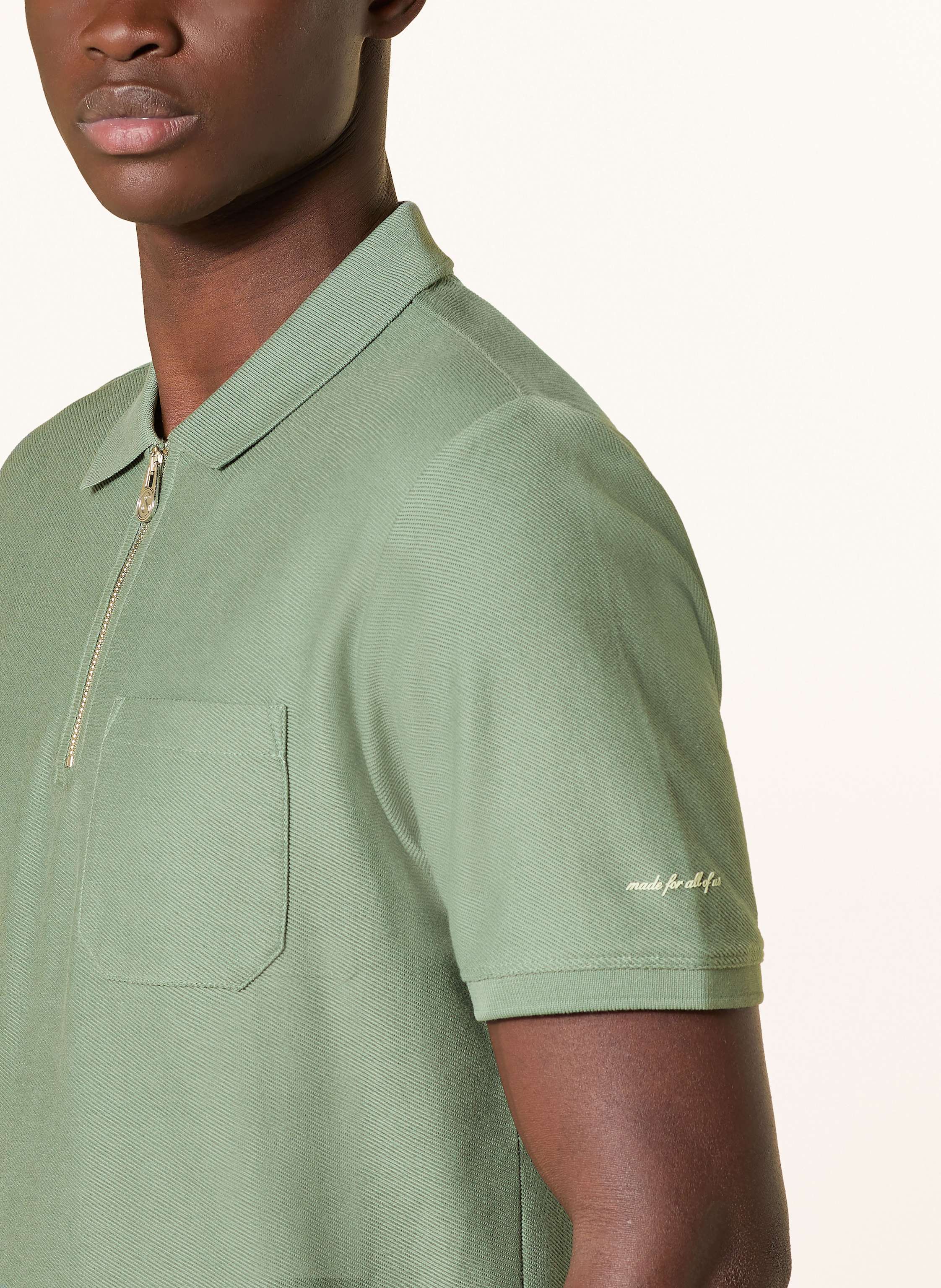 Thumbnail - Colours & Sons Jersey-Poloshirt Regular Fit gruen