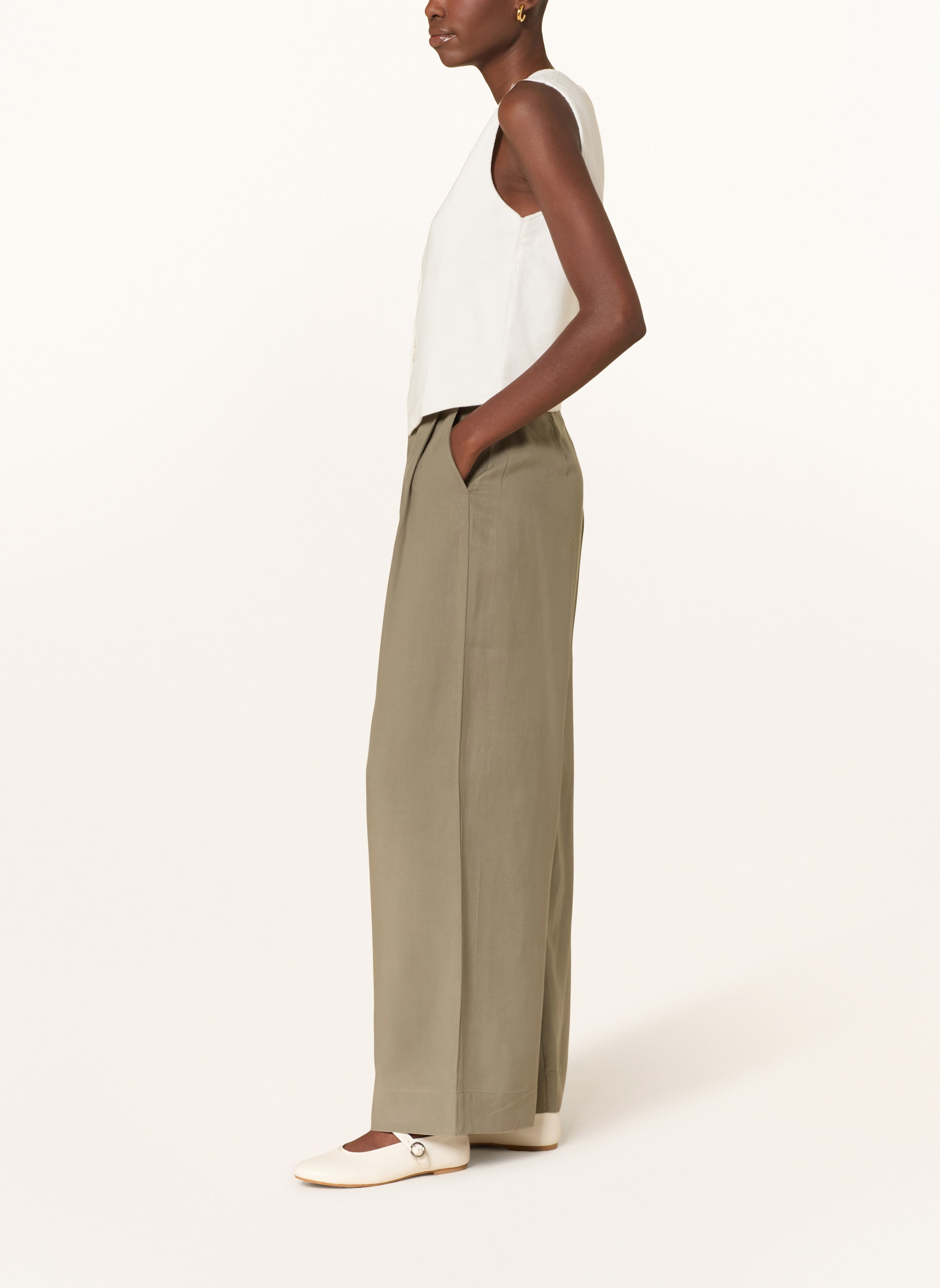 Thumbnail - Selected Femme Marlenehose gruen