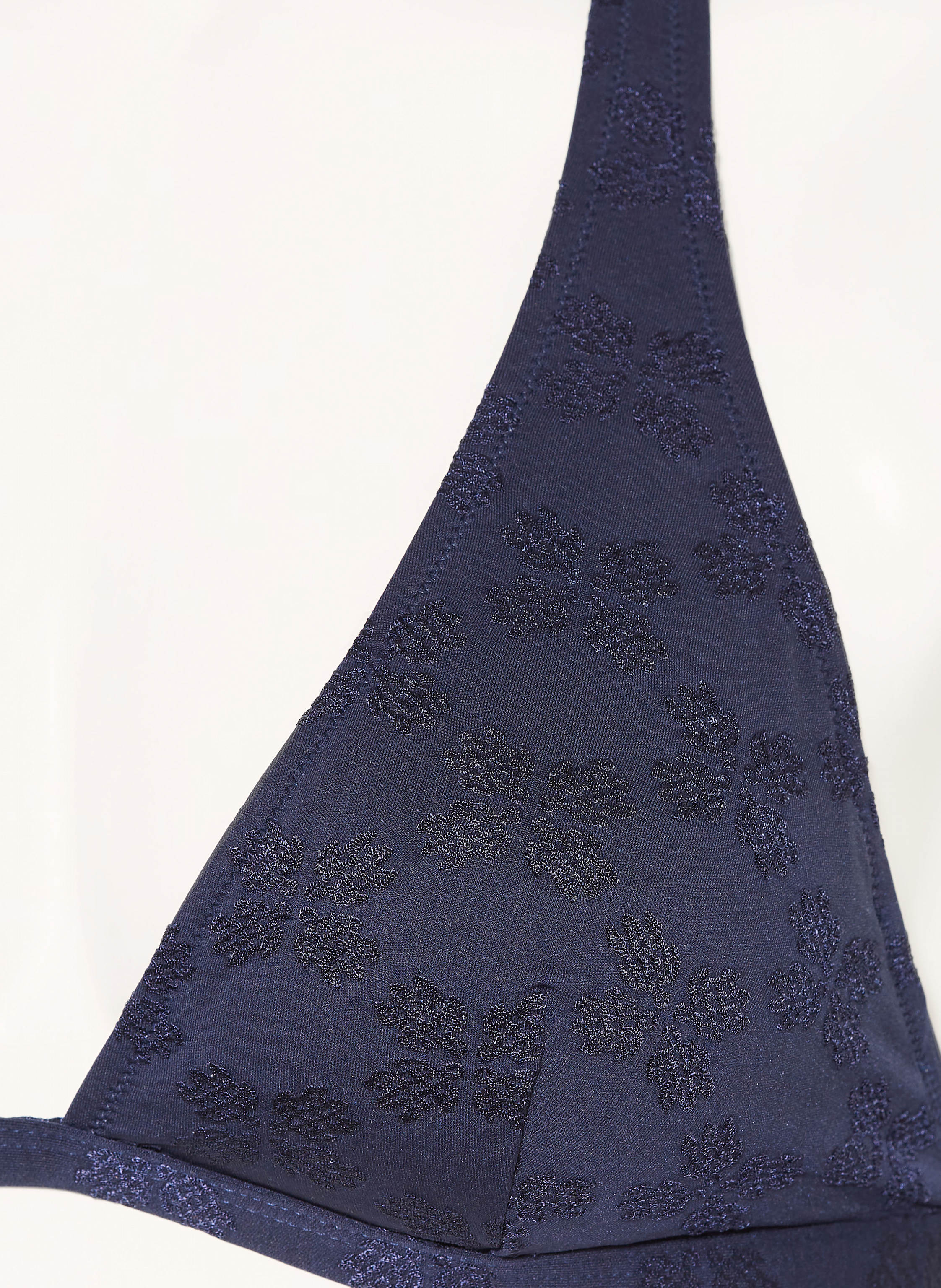 Thumbnail - Vilebrequin Neckholder-Bikini-Top Jacquard Turtle Monogram Fleche blau