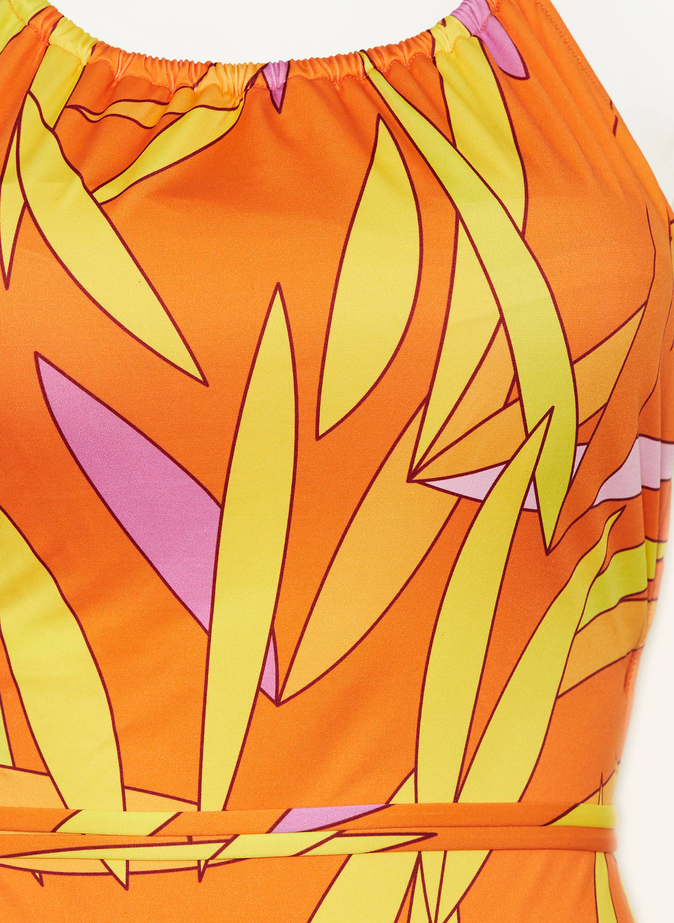Thumbnail - Vilebrequin High-Neck-Badeanzug Madrague Hydra orange