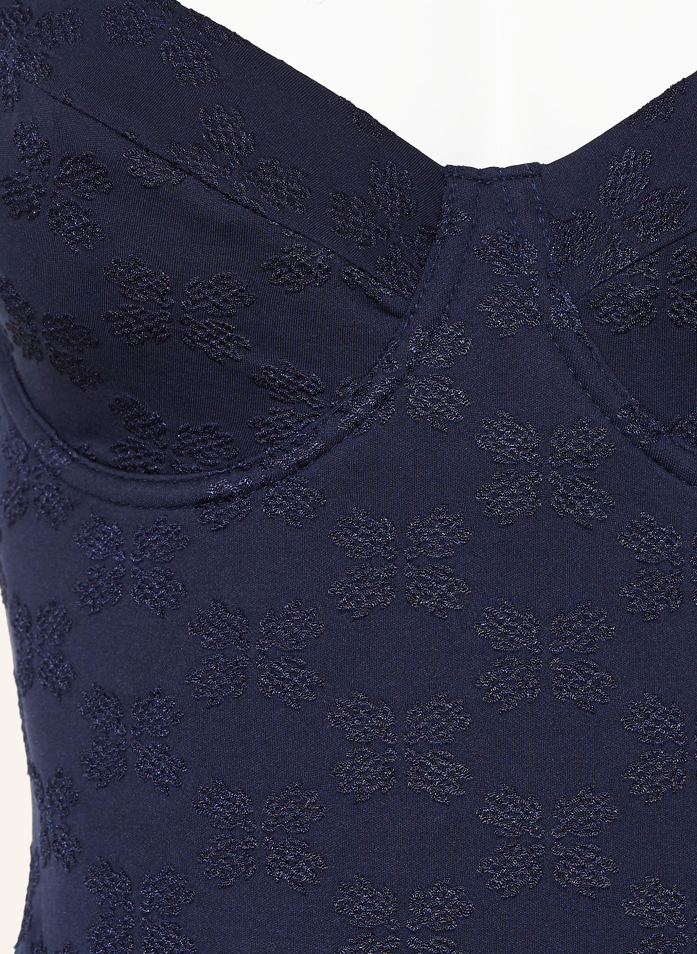 Thumbnail - Vilebrequin Bügel-Badeanzug Turtle Monogram Jacquard Leonita blau