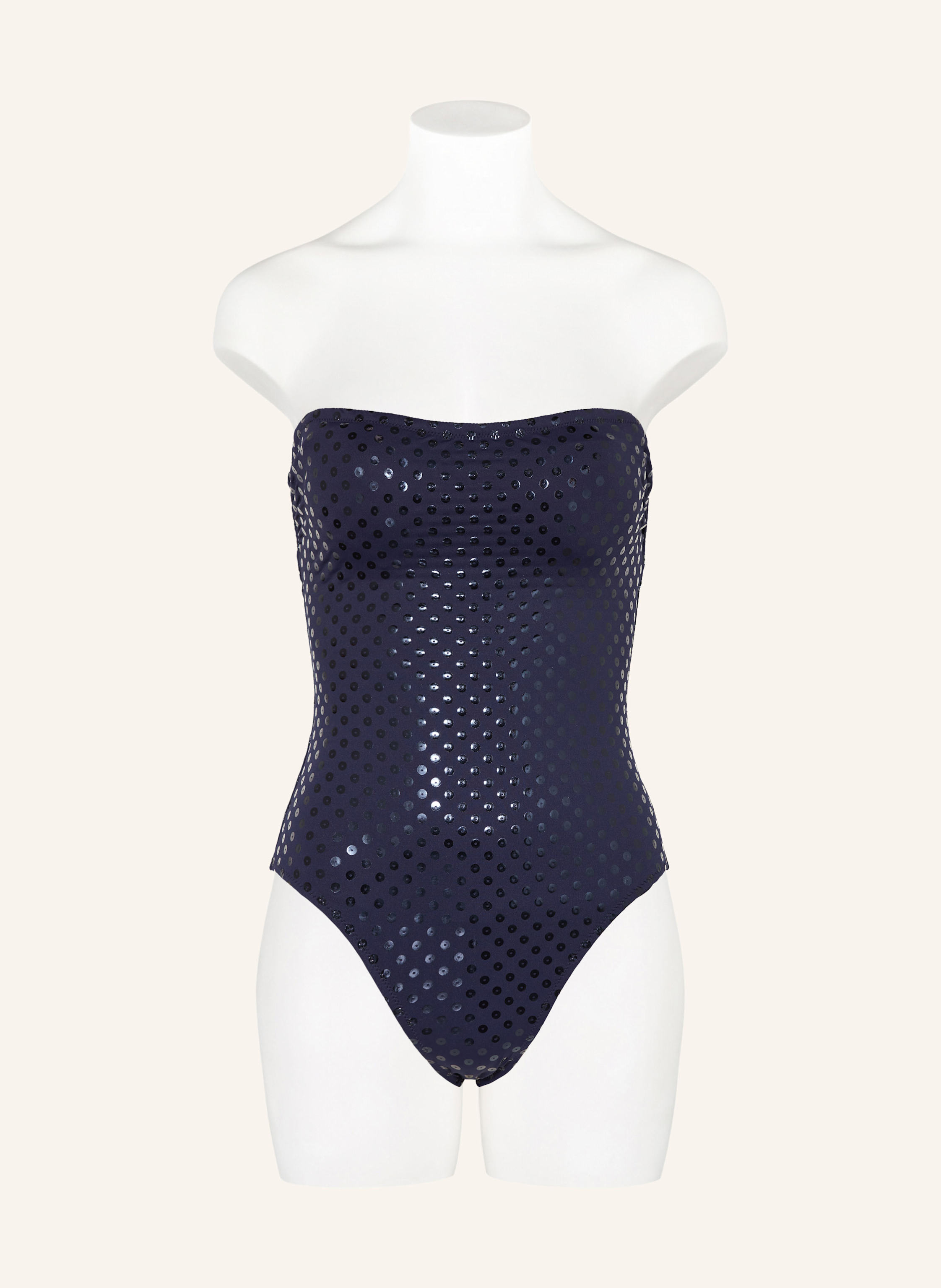 Thumbnail - Vilebrequin Bandeau-Badeanzug Relief Sparkling Facette blau