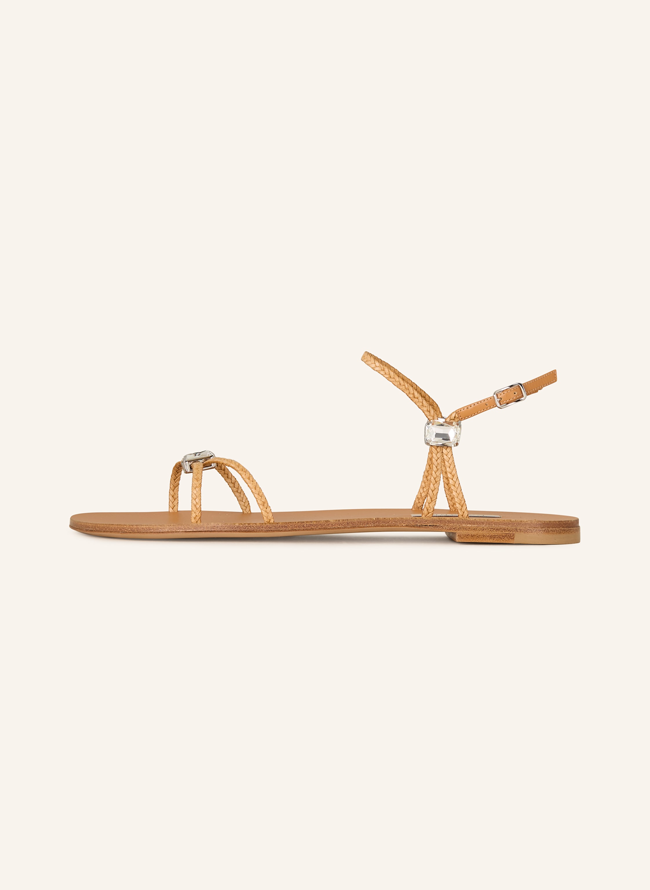 Thumbnail - Casadei Sandalen Valentina Mit Schmucksteinen beige