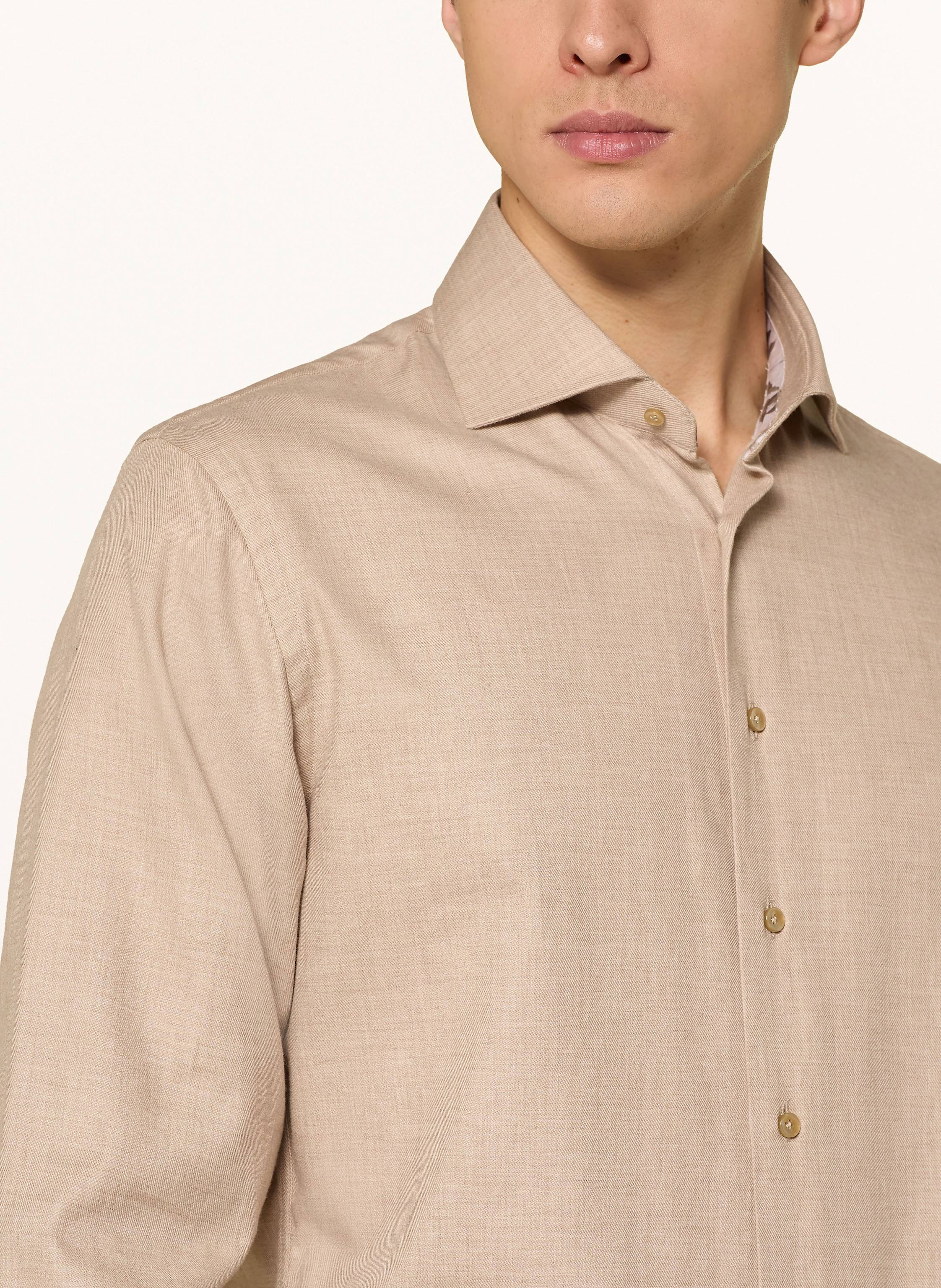 Thumbnail - Profuomo Hemd Slim Fit beige