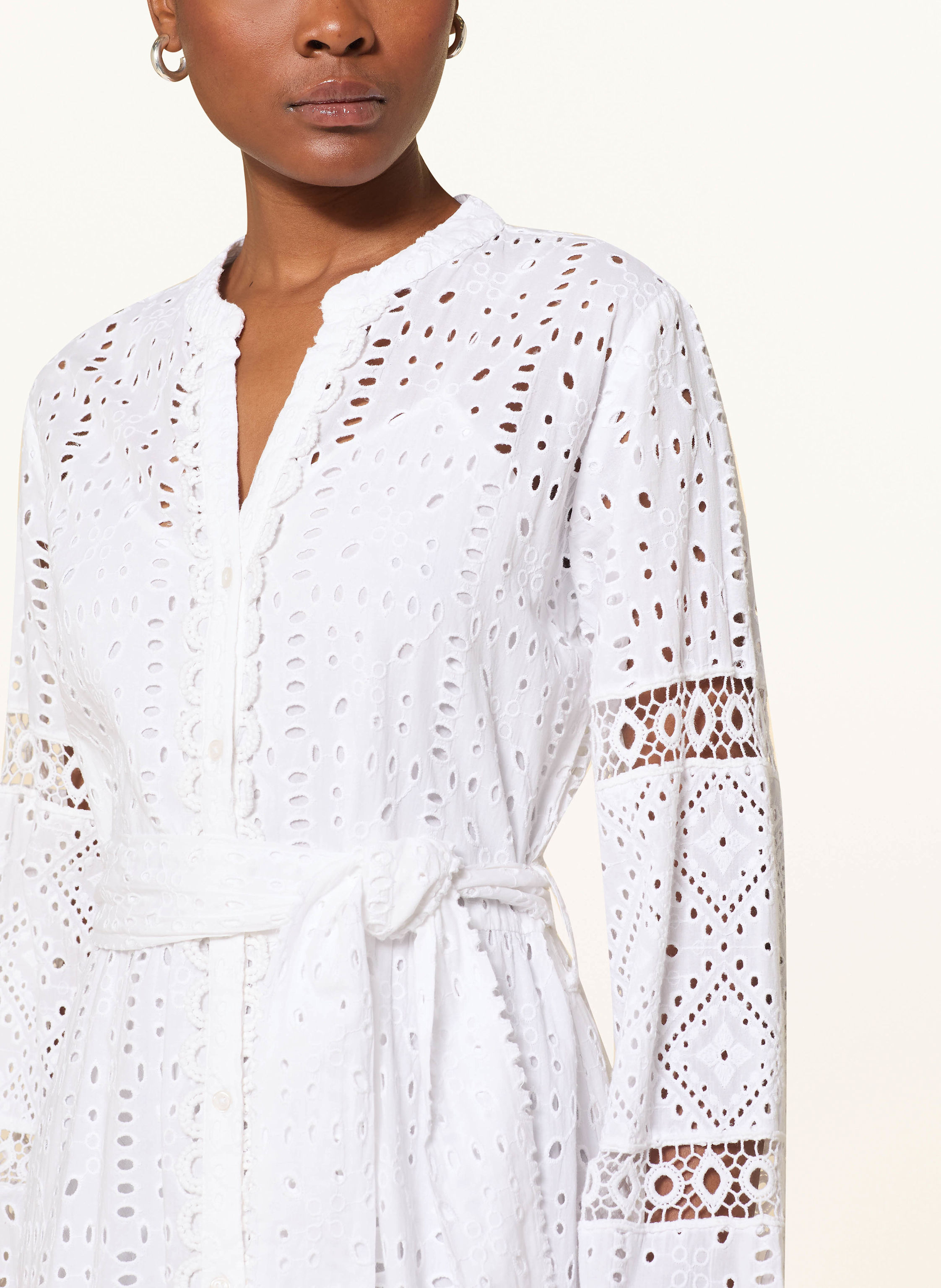 Thumbnail - Princess Goes Hollywood Hemdblusenkleid Mit Lochstickereien weiss