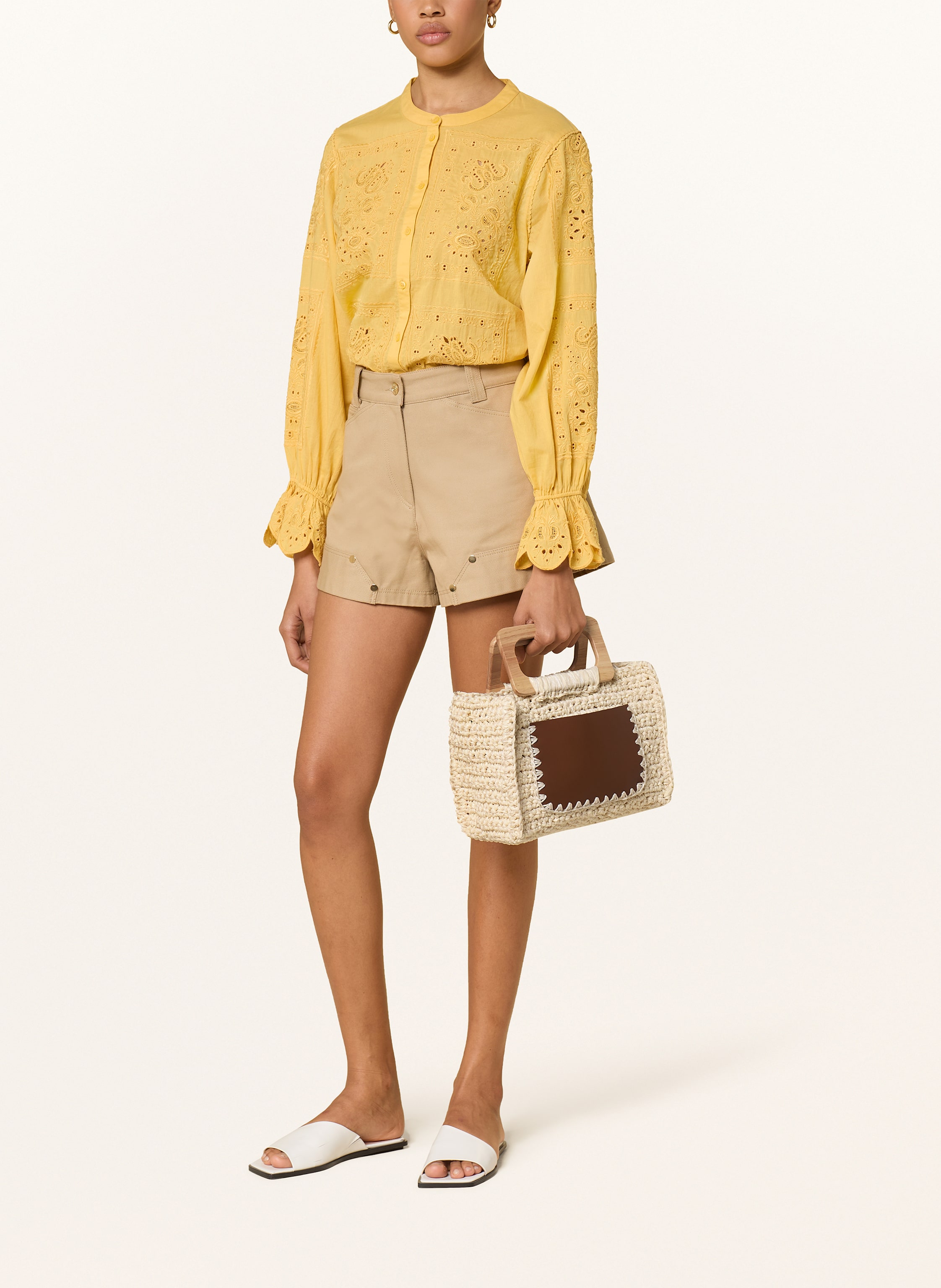 Thumbnail - Viamailbag Handtasche Milos Mit Pouch beige