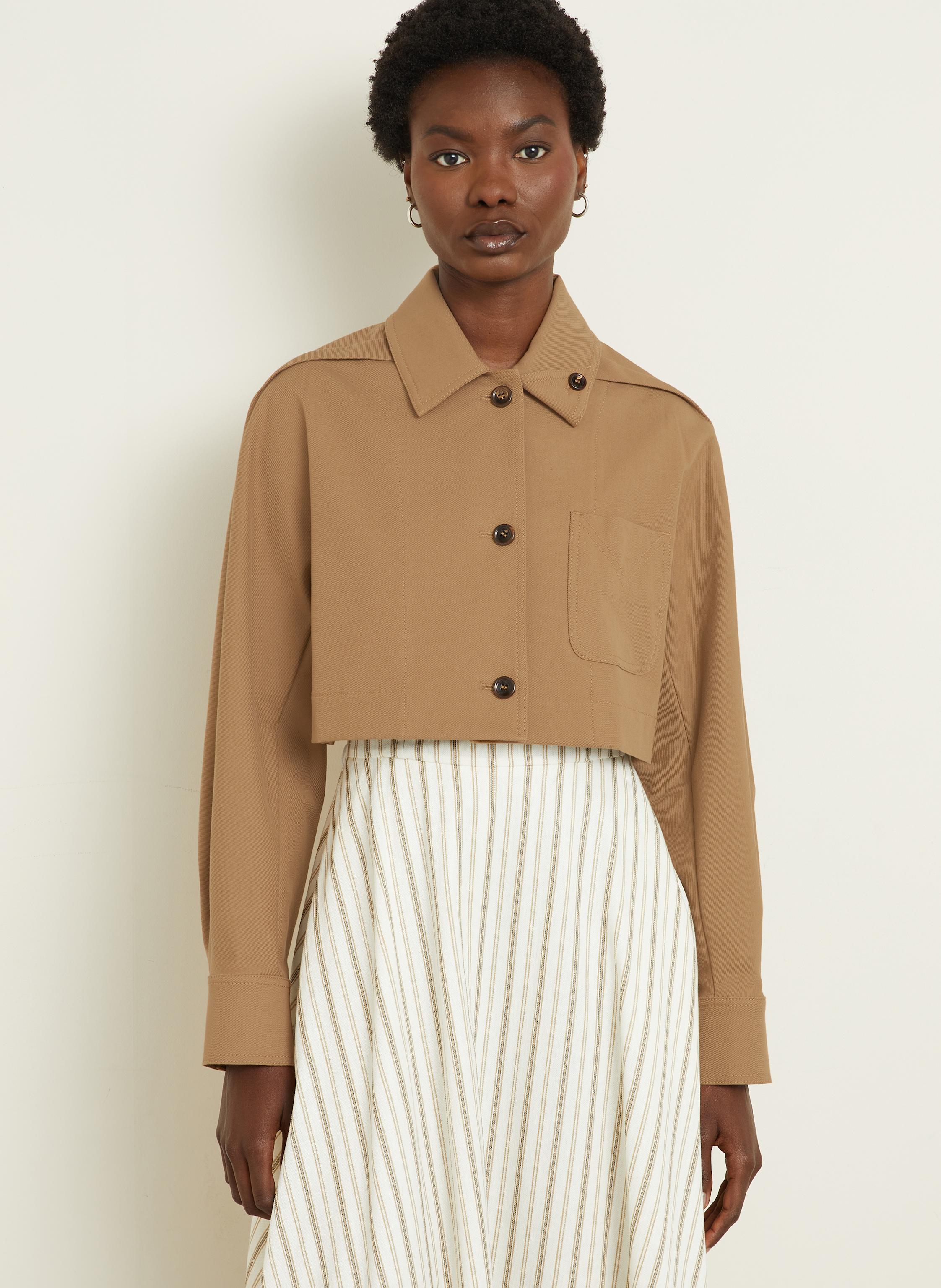 Thumbnail - Max Mara Cropped-Jacke Smalto braun