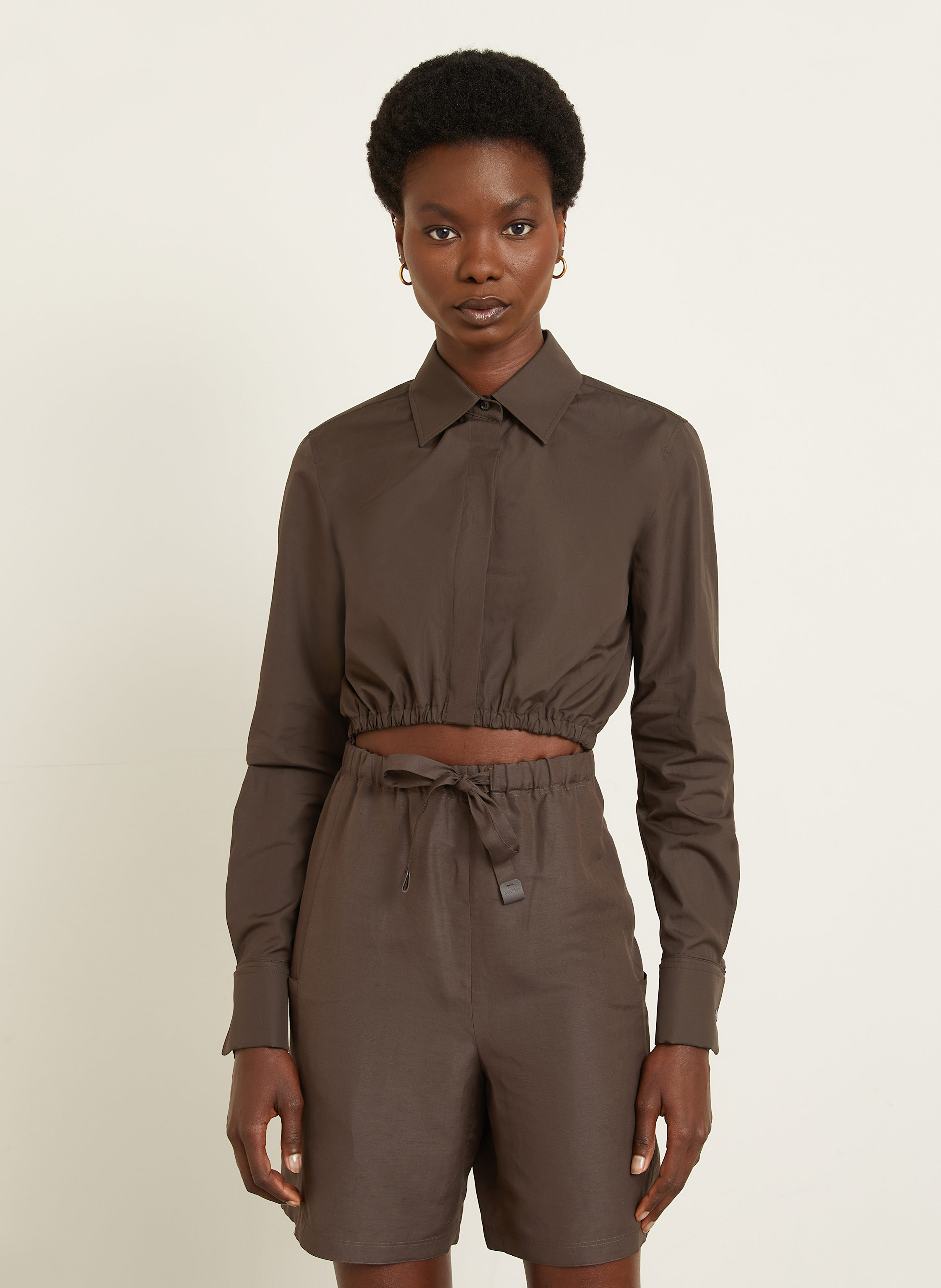 Thumbnail - Max Mara Hemdbluse Angio braun