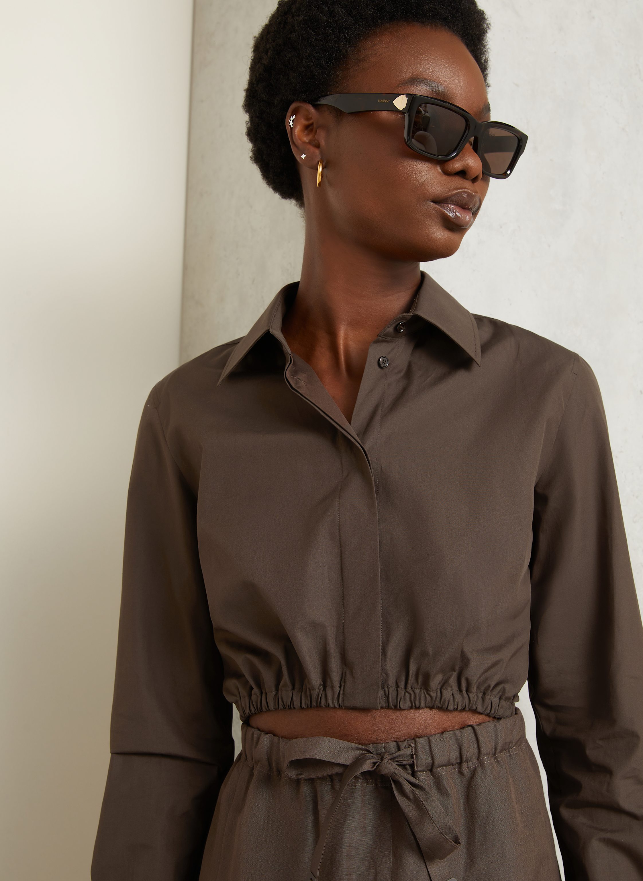 Thumbnail - Max Mara Hemdbluse Angio braun