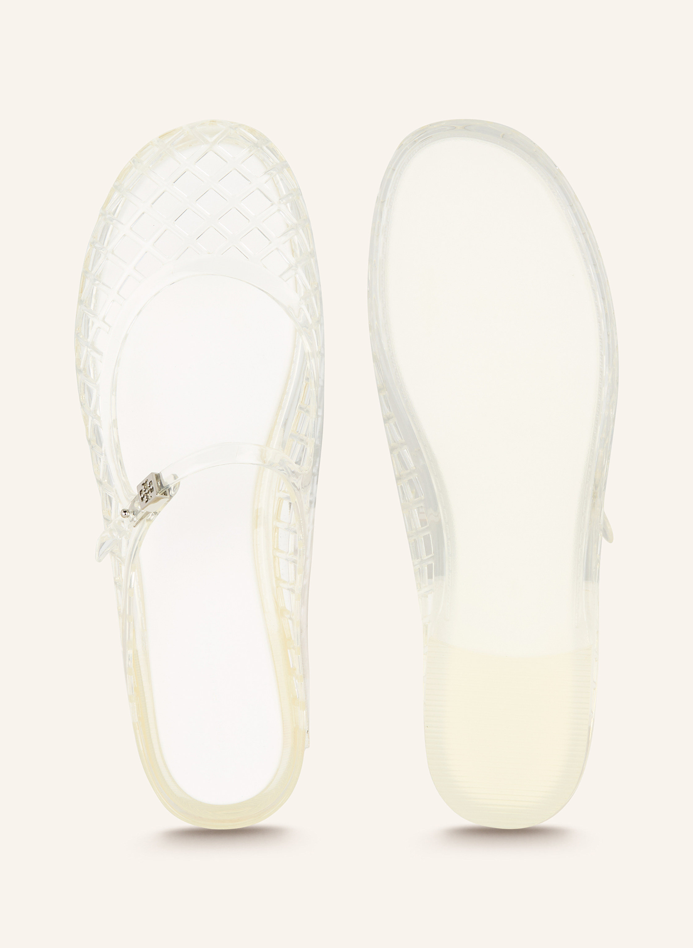 Thumbnail - Tory Burch Pantoletten Mellow weiss