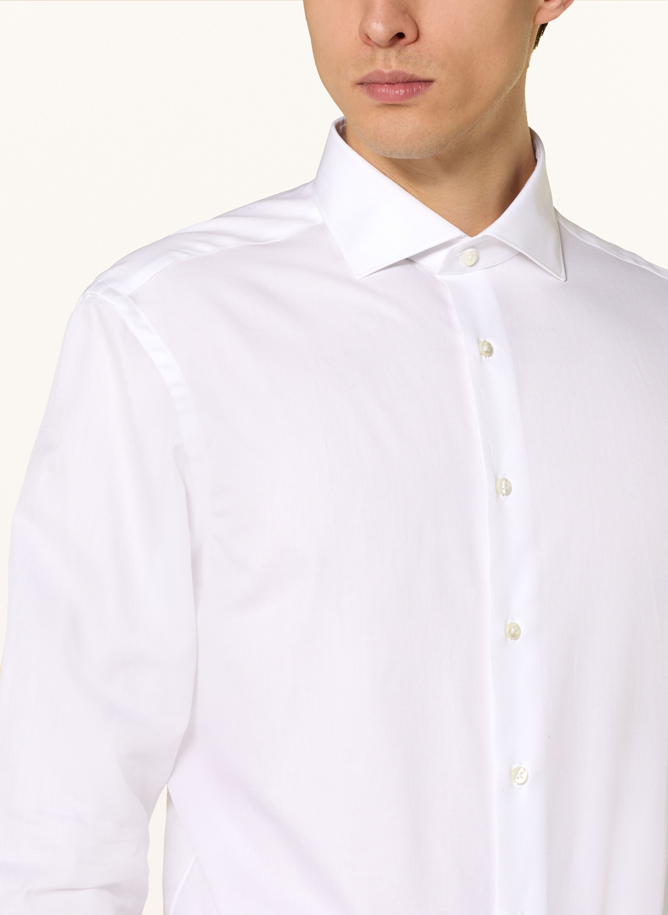 Thumbnail - Canali Hemd Slim Fit weiss
