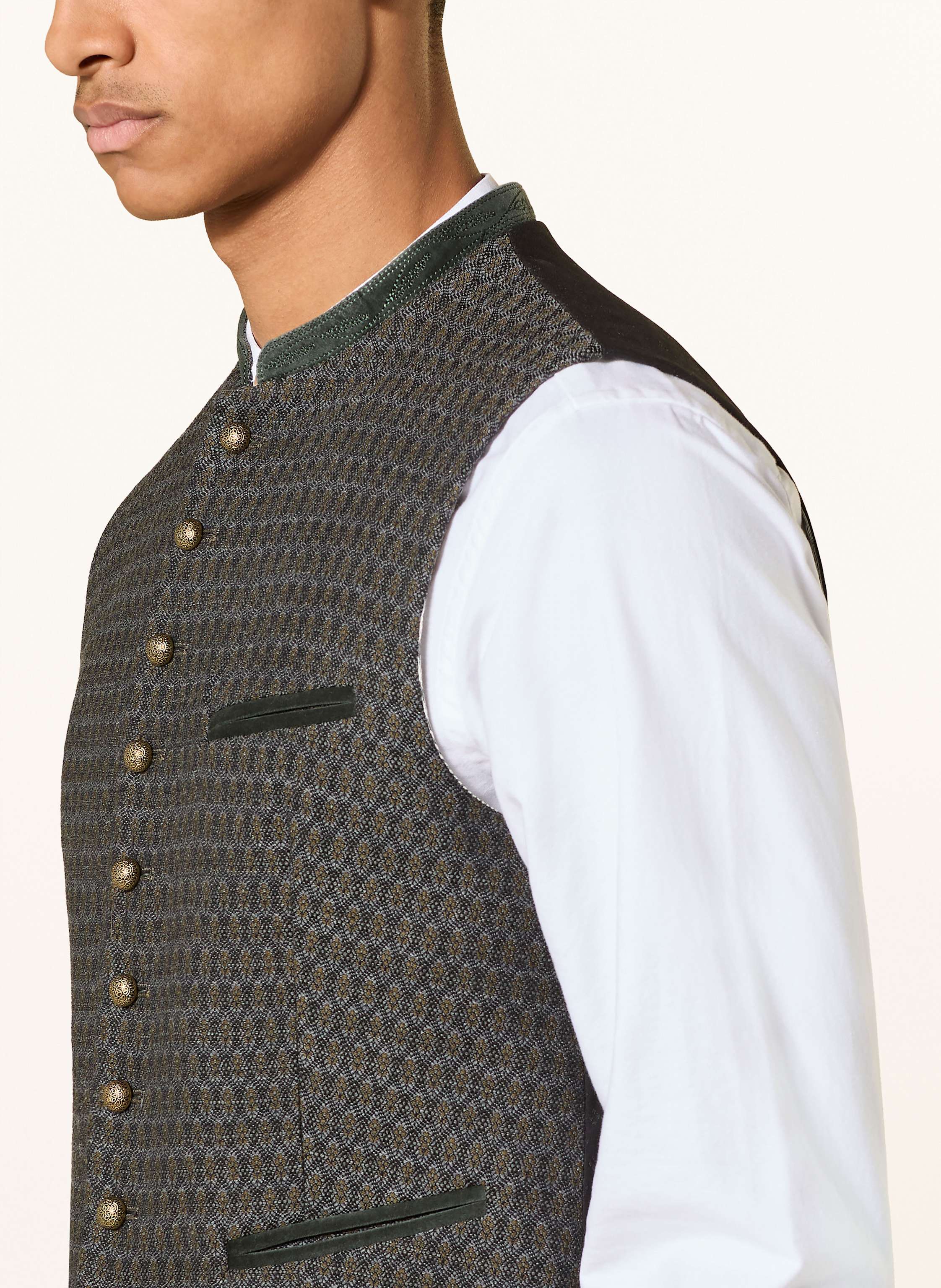 Thumbnail - Gottseidank Trachtenweste Konstantin Extra Slim Fit grau