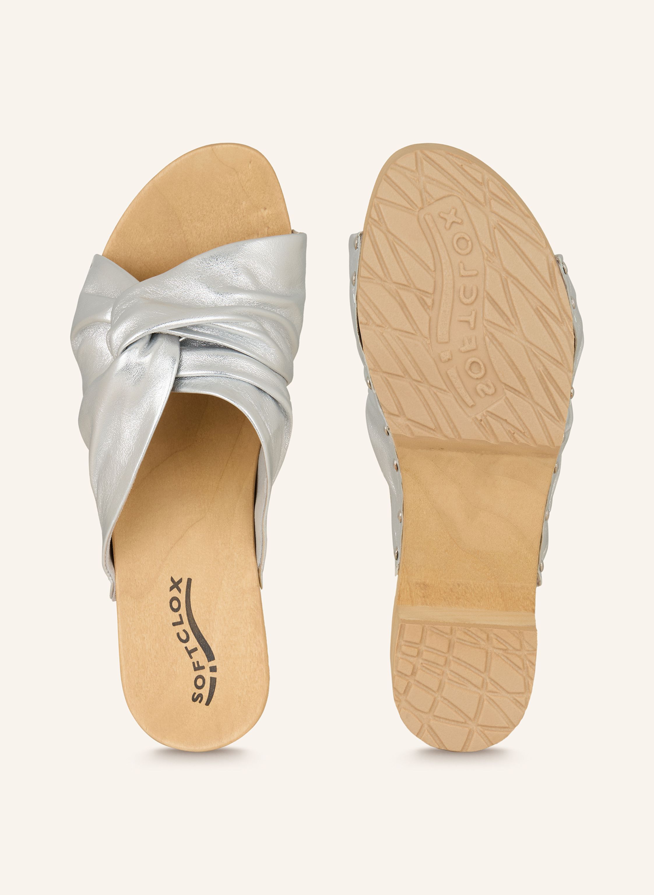 Thumbnail - Softclox Clogs Hortensia silber