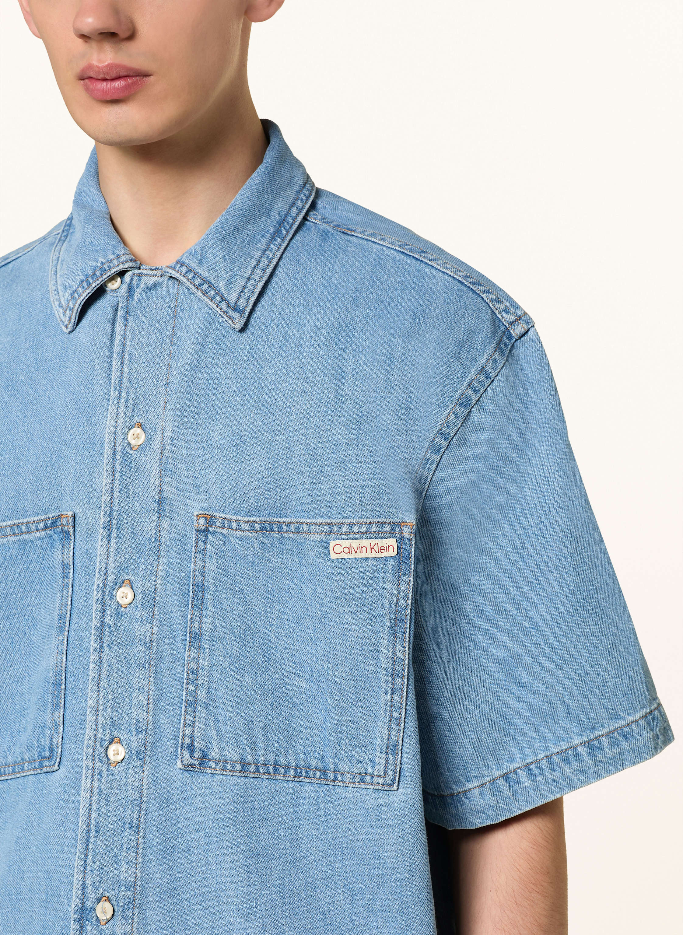 Thumbnail - Calvin Klein Jeans Jeanshemd Relaxed Fit blau