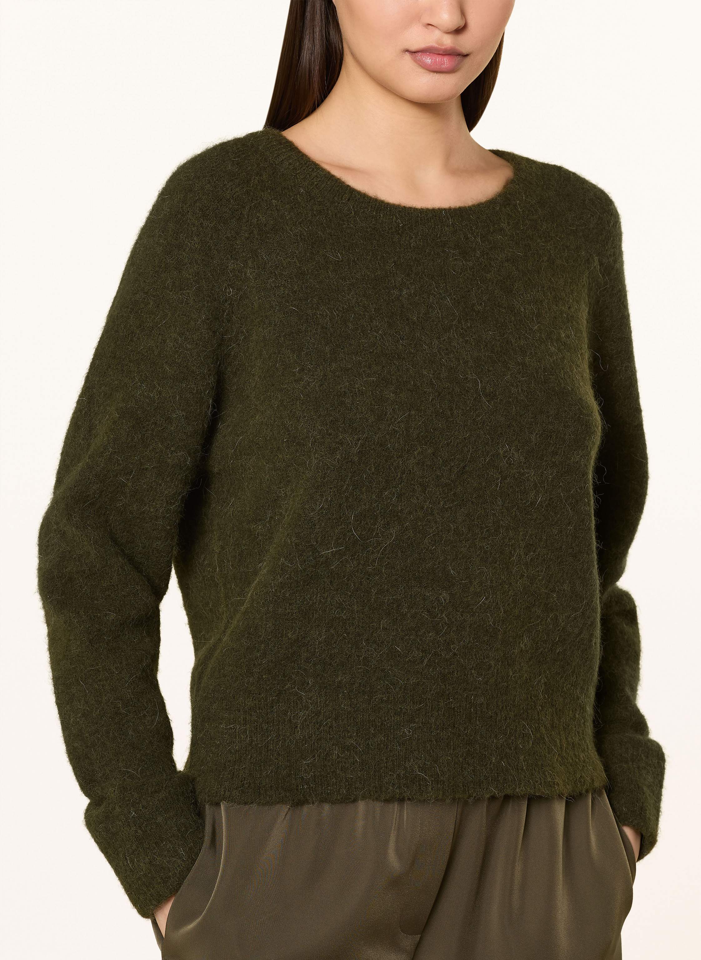 Thumbnail - Samsøe  Samsøe Pullover Nor O-N Short Mit Alpaka gruen