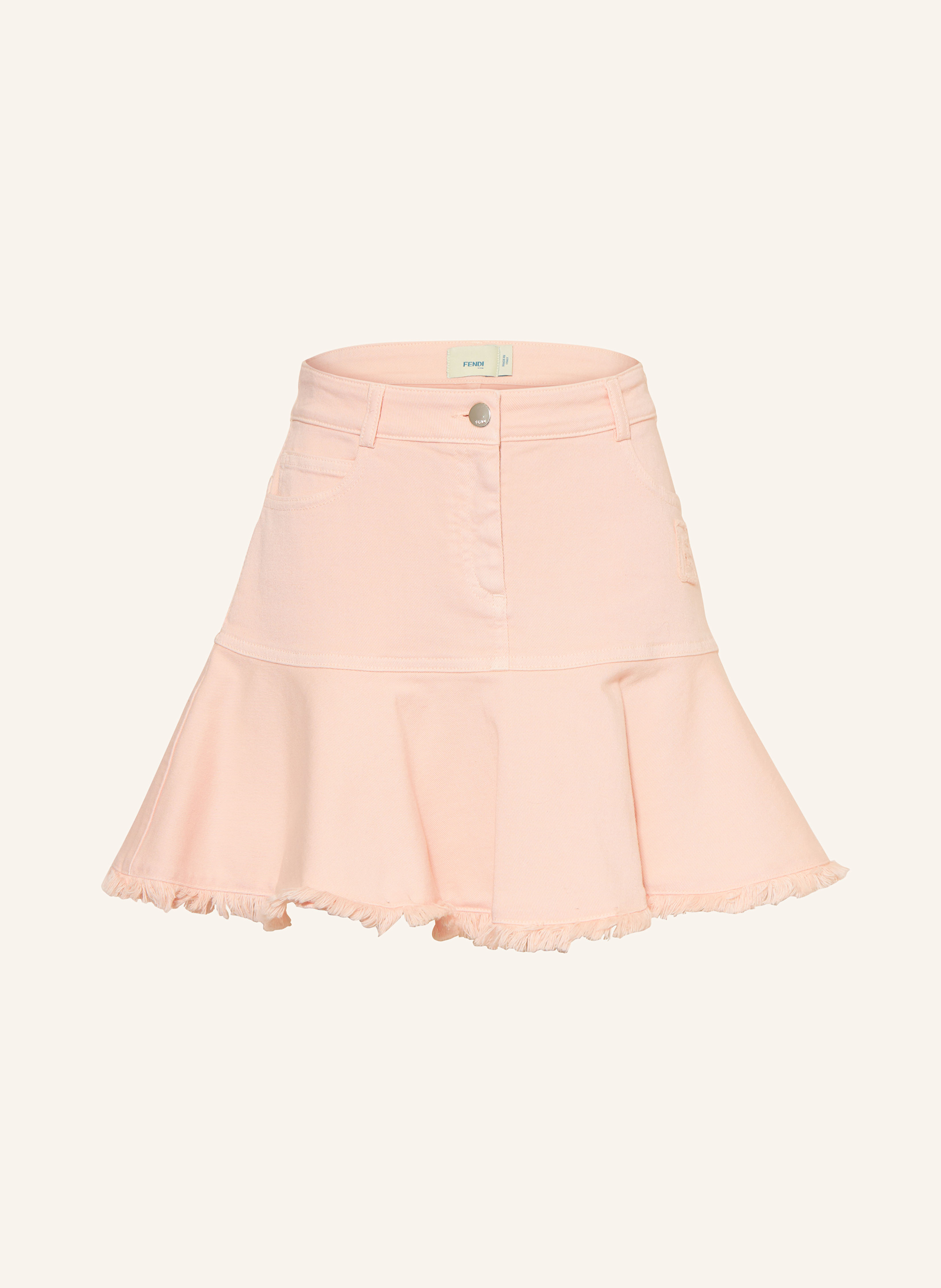 FENDI PRINTED WALLET - FENDI Denim skirt in f1rx7 strawberry