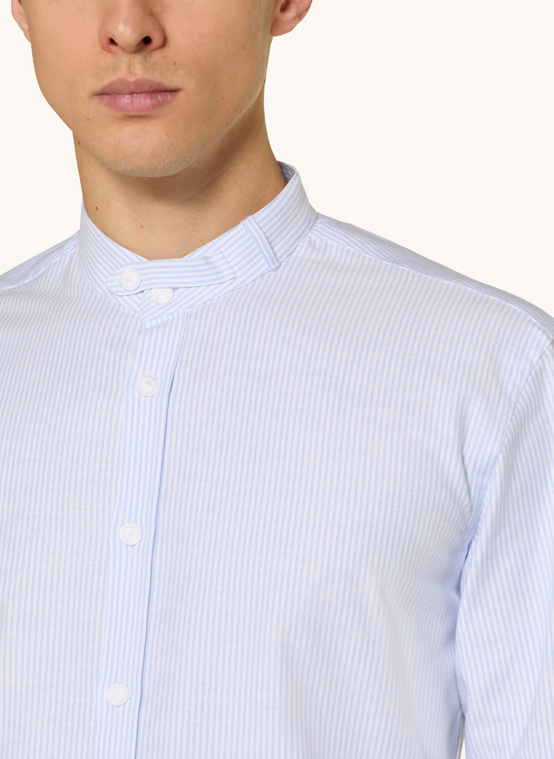 Thumbnail - Heimatglück Tracht Trachtenhemd Max Regular Fit Mit Stehkragen blau