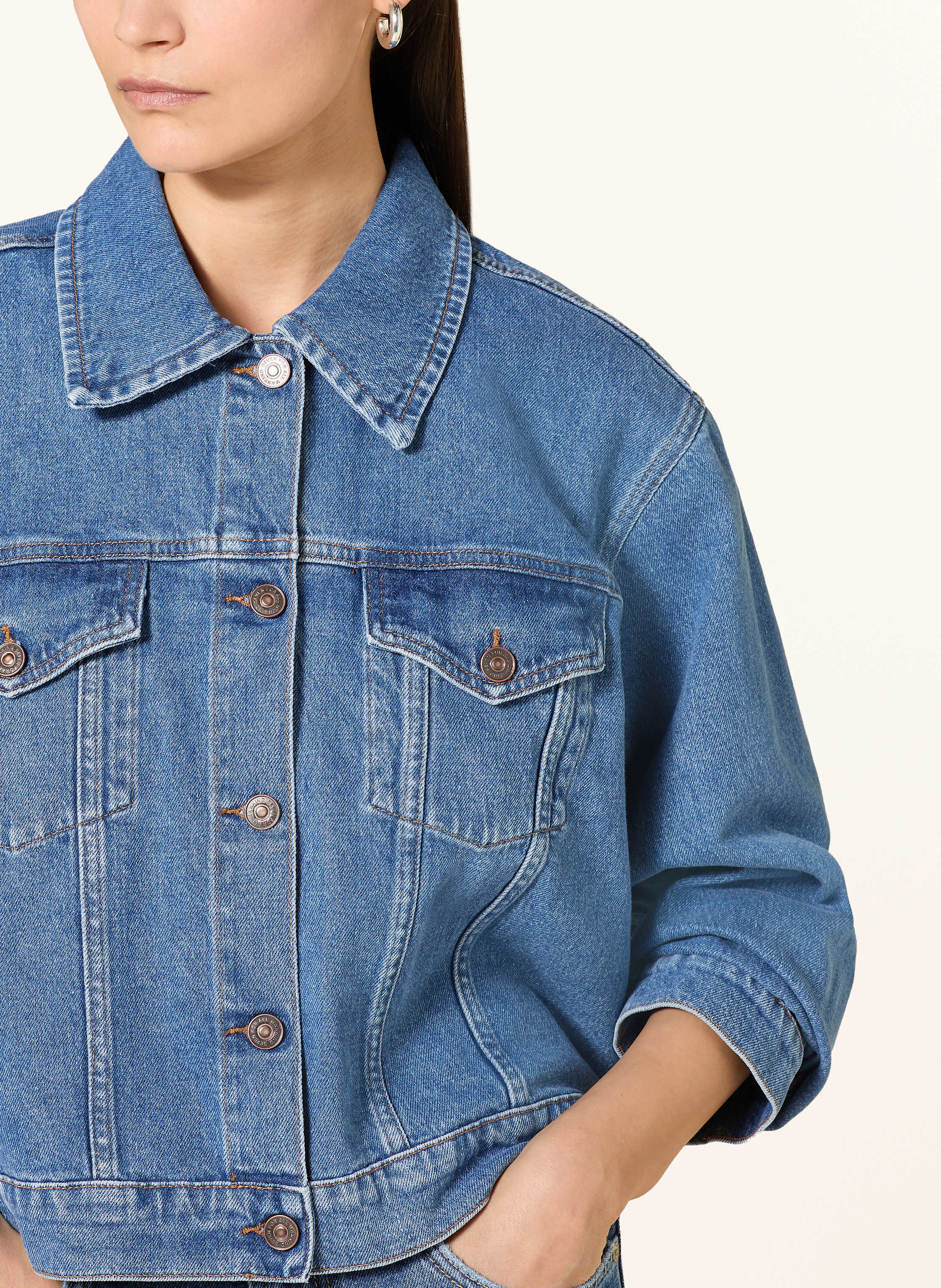 Thumbnail - 7 For All Mankind Jeansjacke Nellie blau