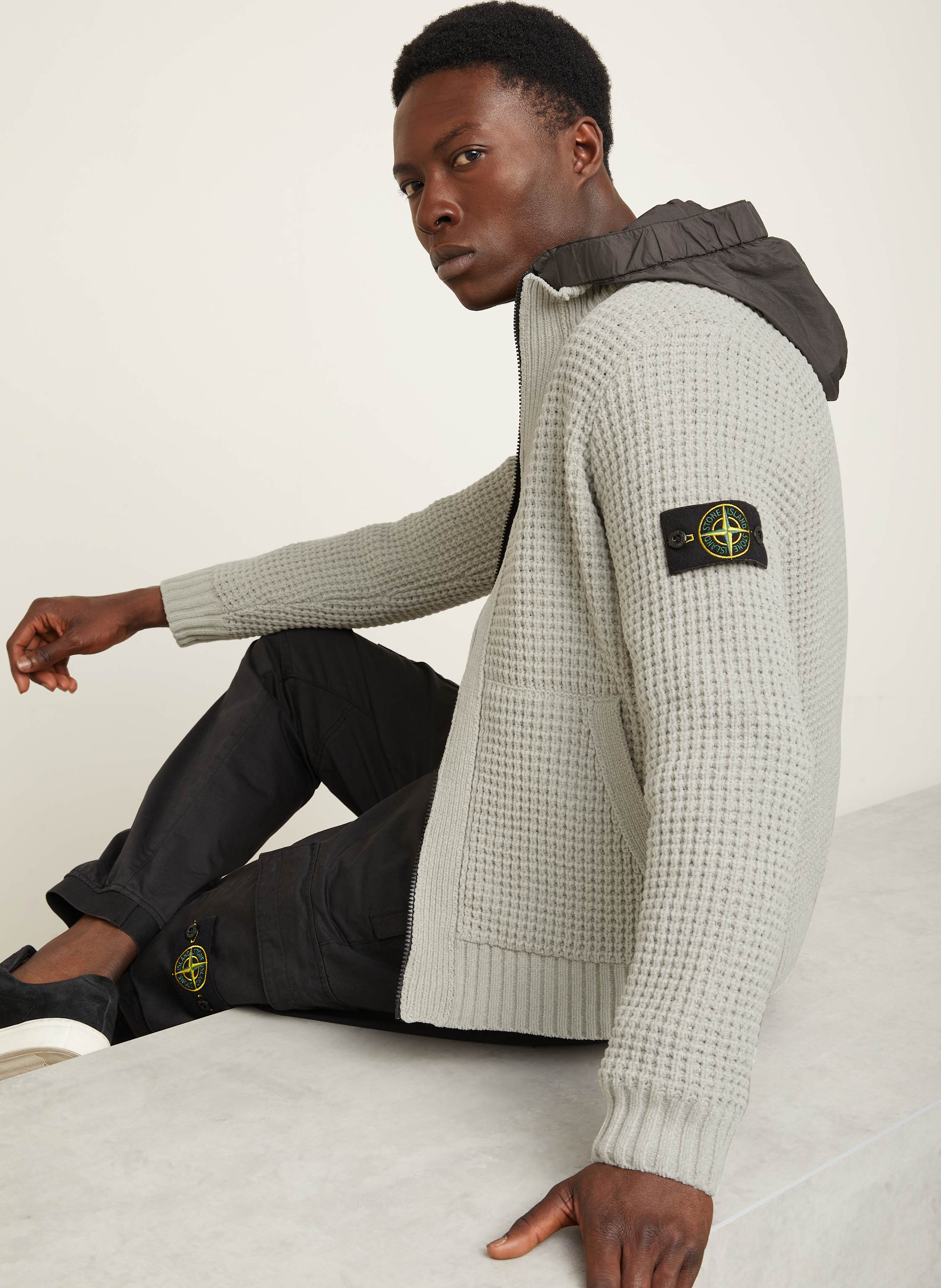 Thumbnail - Stone Island Jacke Zum Wenden grau