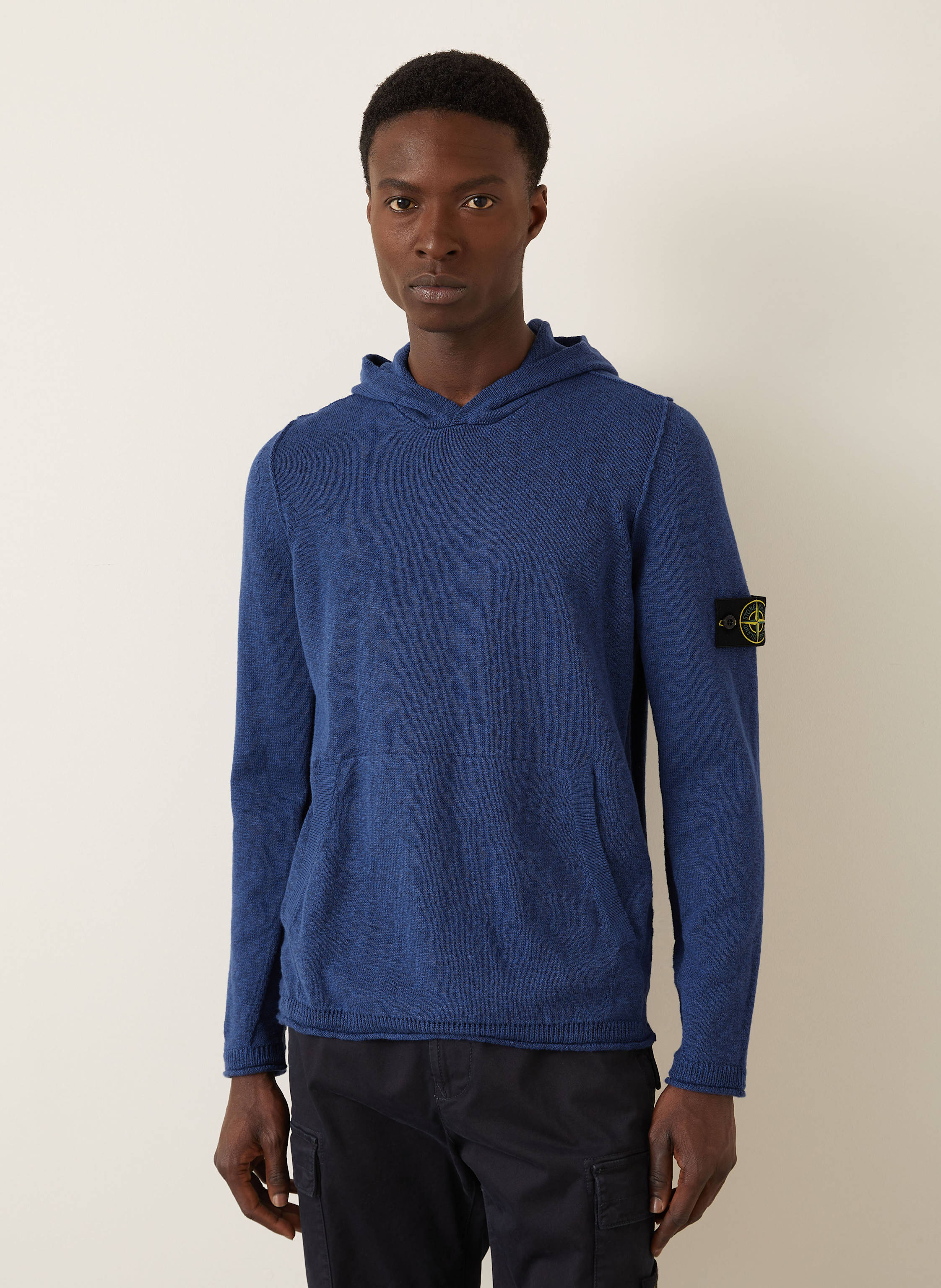 Thumbnail - Stone Island Strick-Hoodie blau