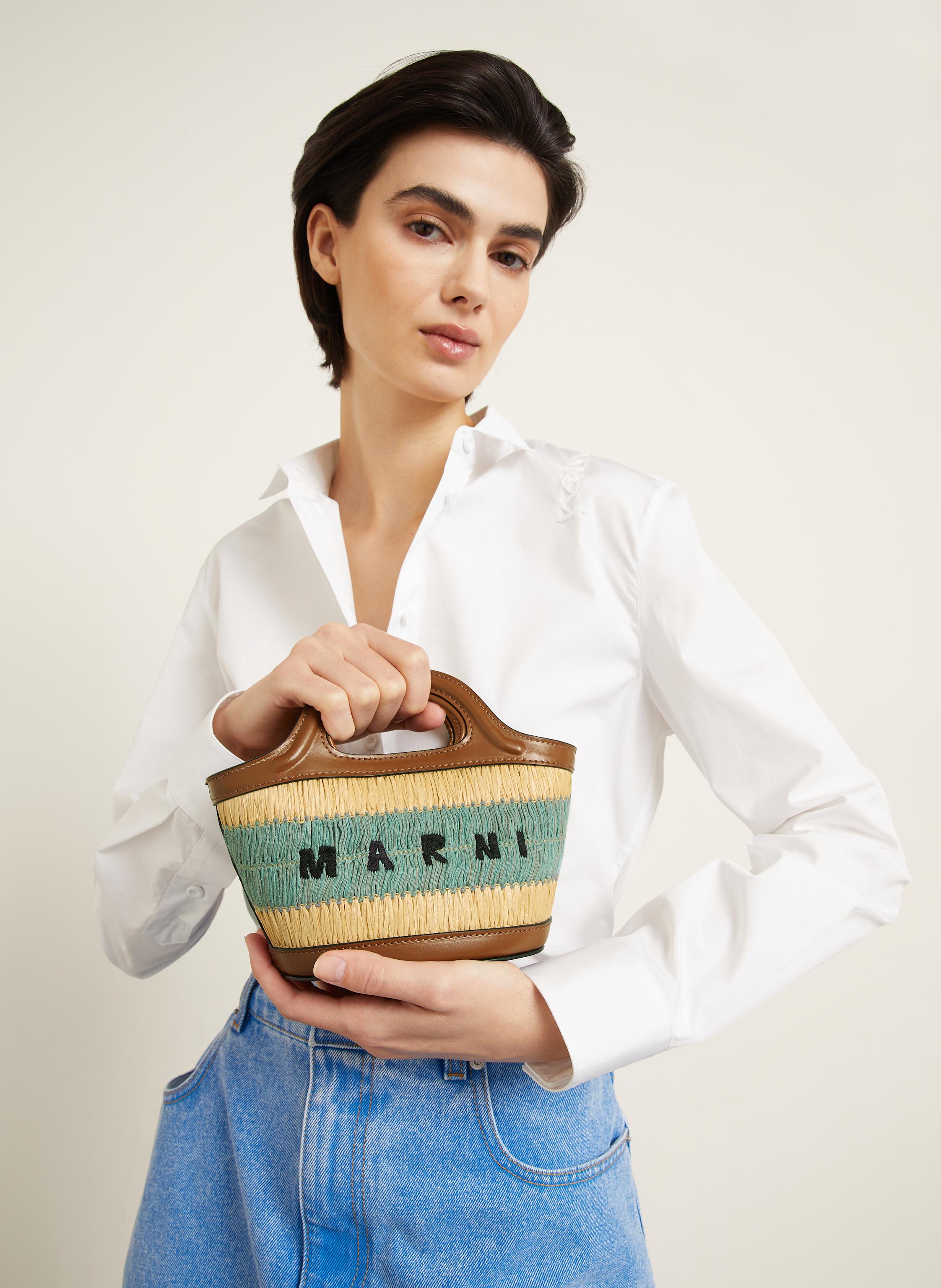 Thumbnail - Marni Handtasche Micro beige