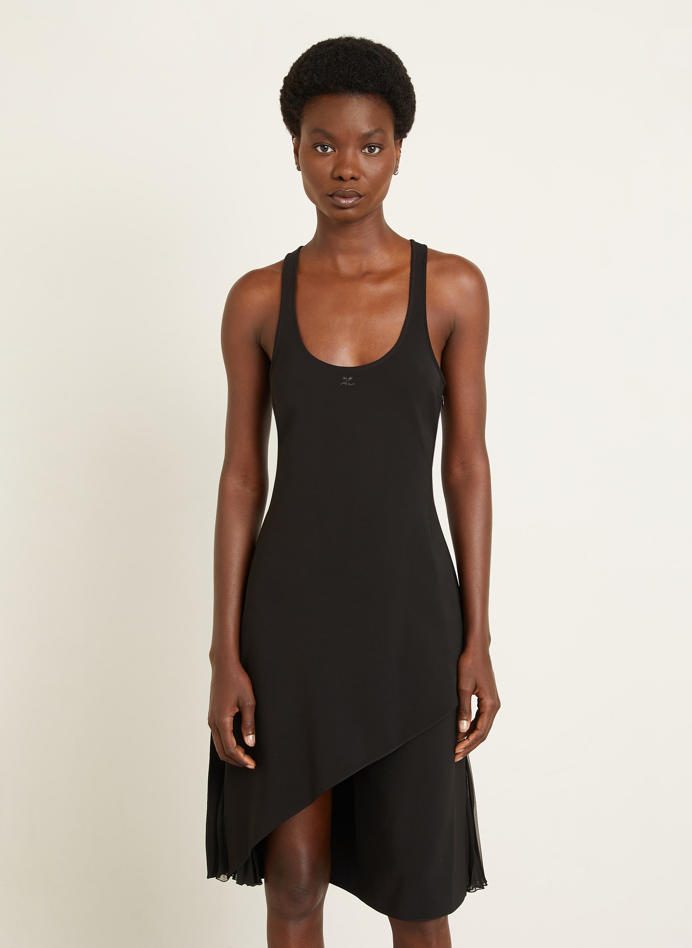 Thumbnail - Courrèges Kleid Infinity Mit Plissees schwarz